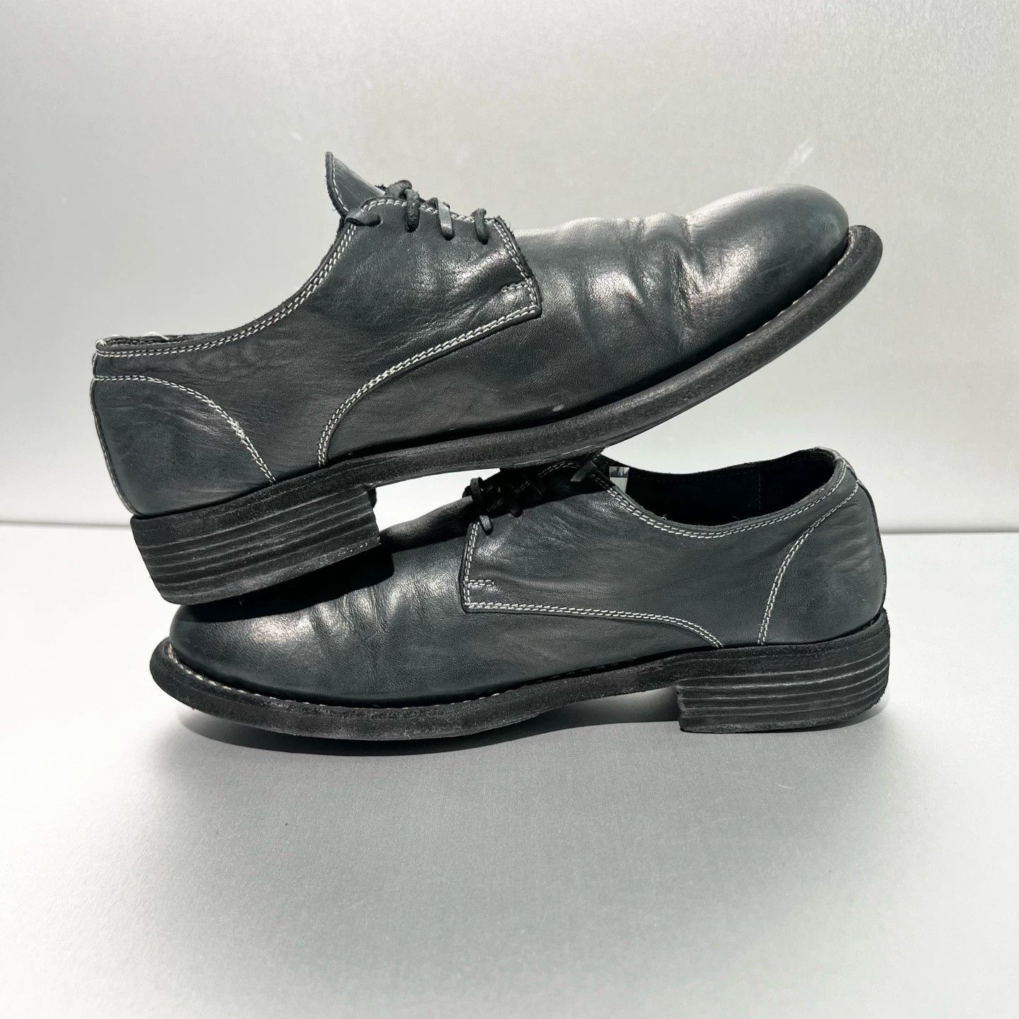 Guidi 【guidi】992 Distressed Grey Derby 37 Size US 6.5 / IT 36.5 - 4 Thumbnail