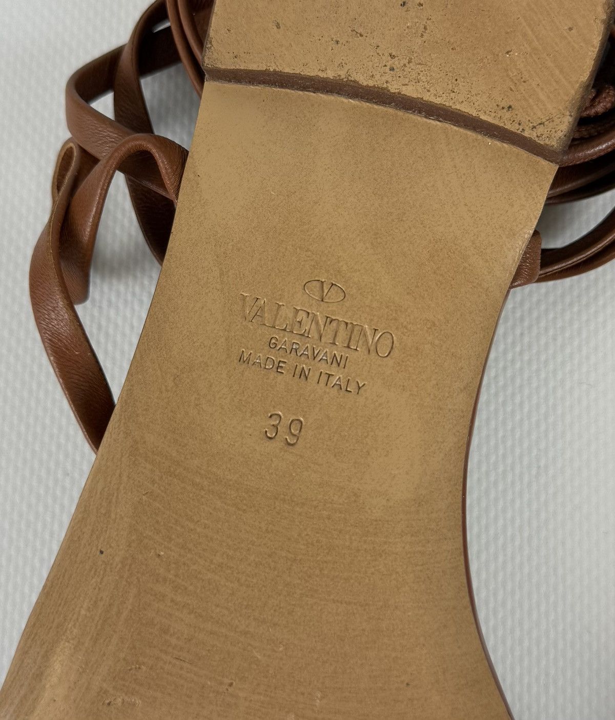 Valentino Valentino Garavani One Stud leather wrap gladiator sandals Size US 9 / IT 39 - 8 Thumbnail