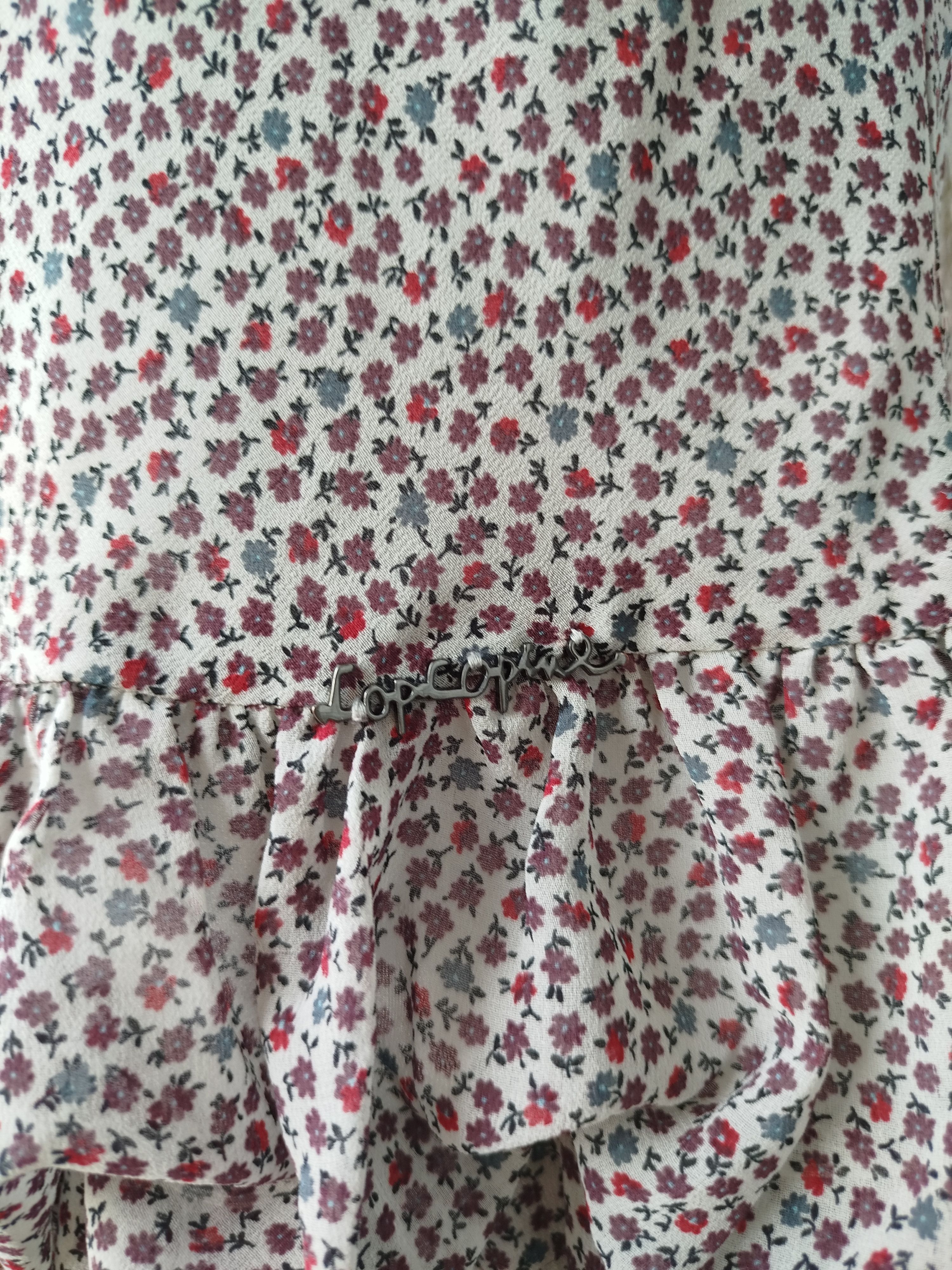 Cop Copine Dress Kentucky Ruffles Chiffon Floral Vintage Size 38/M Size M / US 6-8 / IT 42-44 - 3 Thumbnail