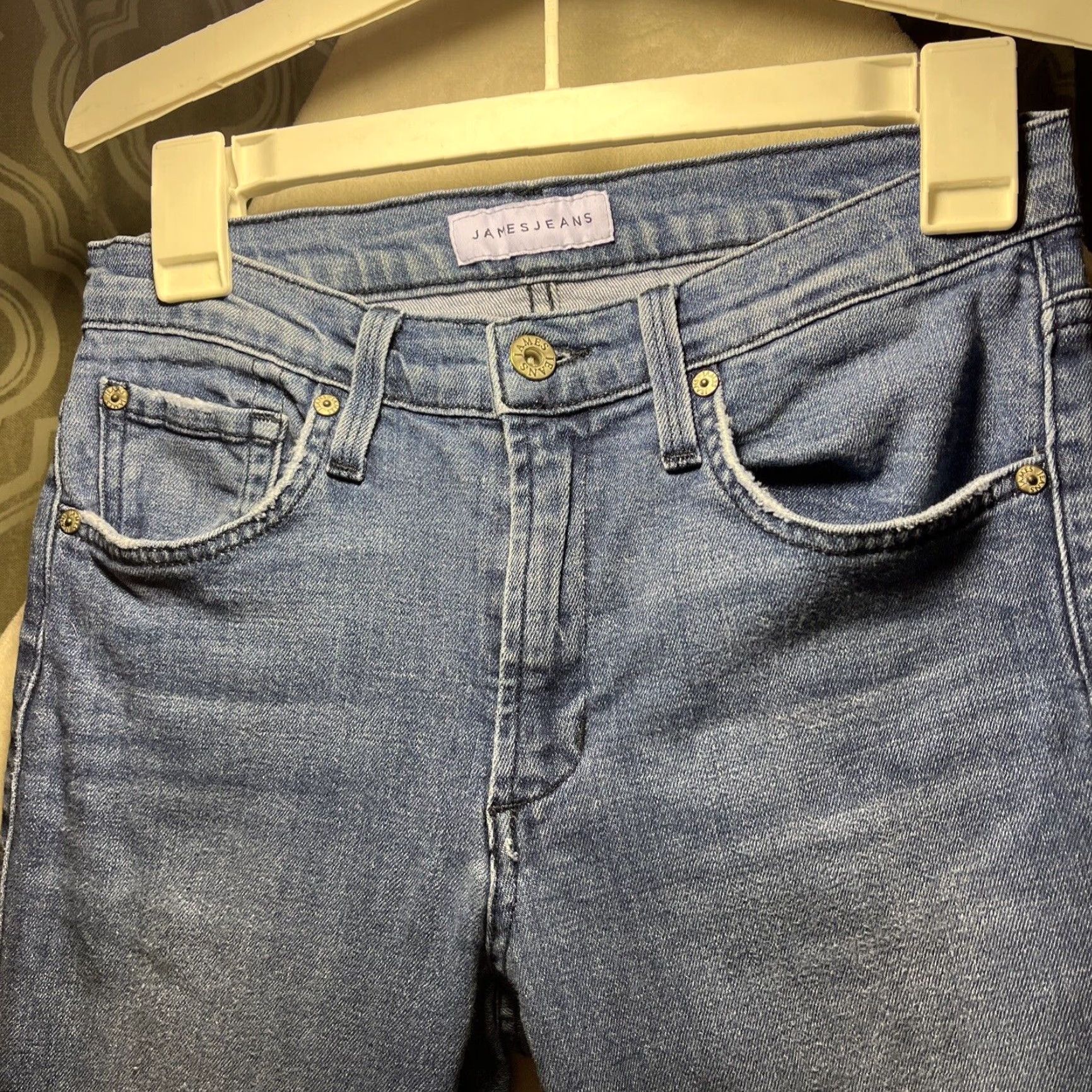 Vintage VINTAGE James Jeans Women's Straight Fit Cotton Blue 27 Women Size 27" / US 4 / IT 40 - 2 Thumbnail