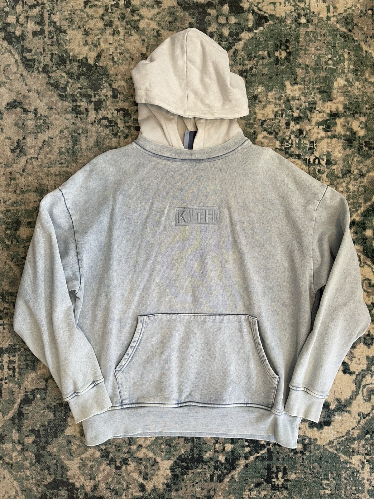 Kith two outlet tone indigo hoodie