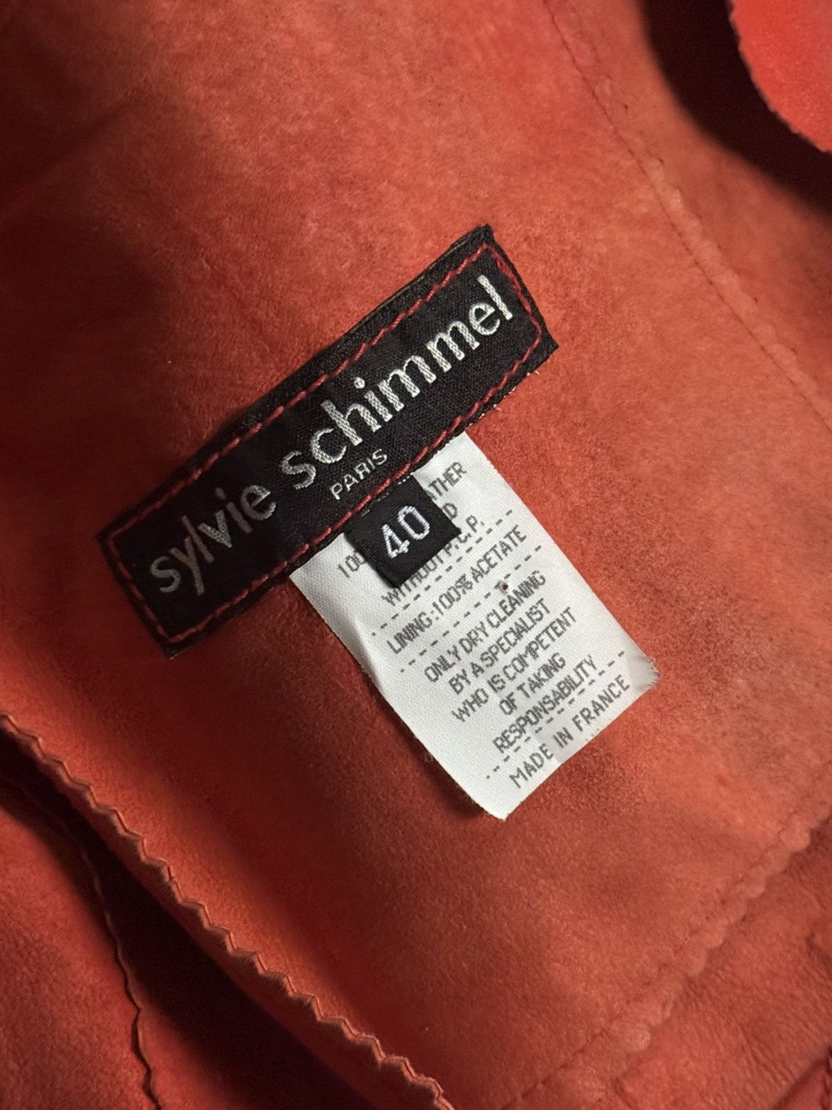 Genuine Leather Sylvie Schimmel 40size france 🇫🇷 leather Avantgarde jacket Size M / US 6-8 / IT 42-44 - 10 Thumbnail
