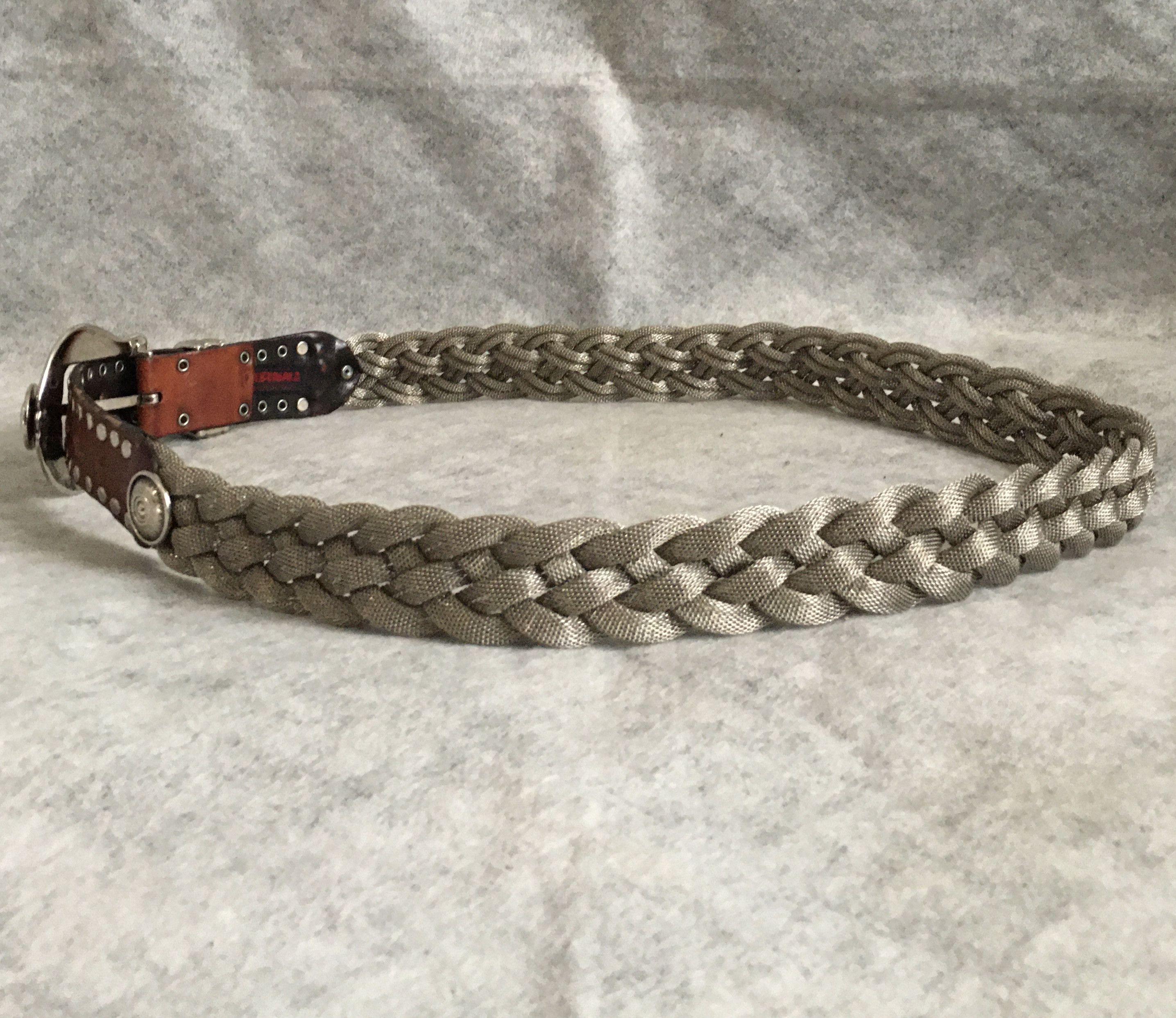 Other MANNI Italy Belt Leather Braided Metal Studs Size 36 Size ONE SIZE - 6 Thumbnail