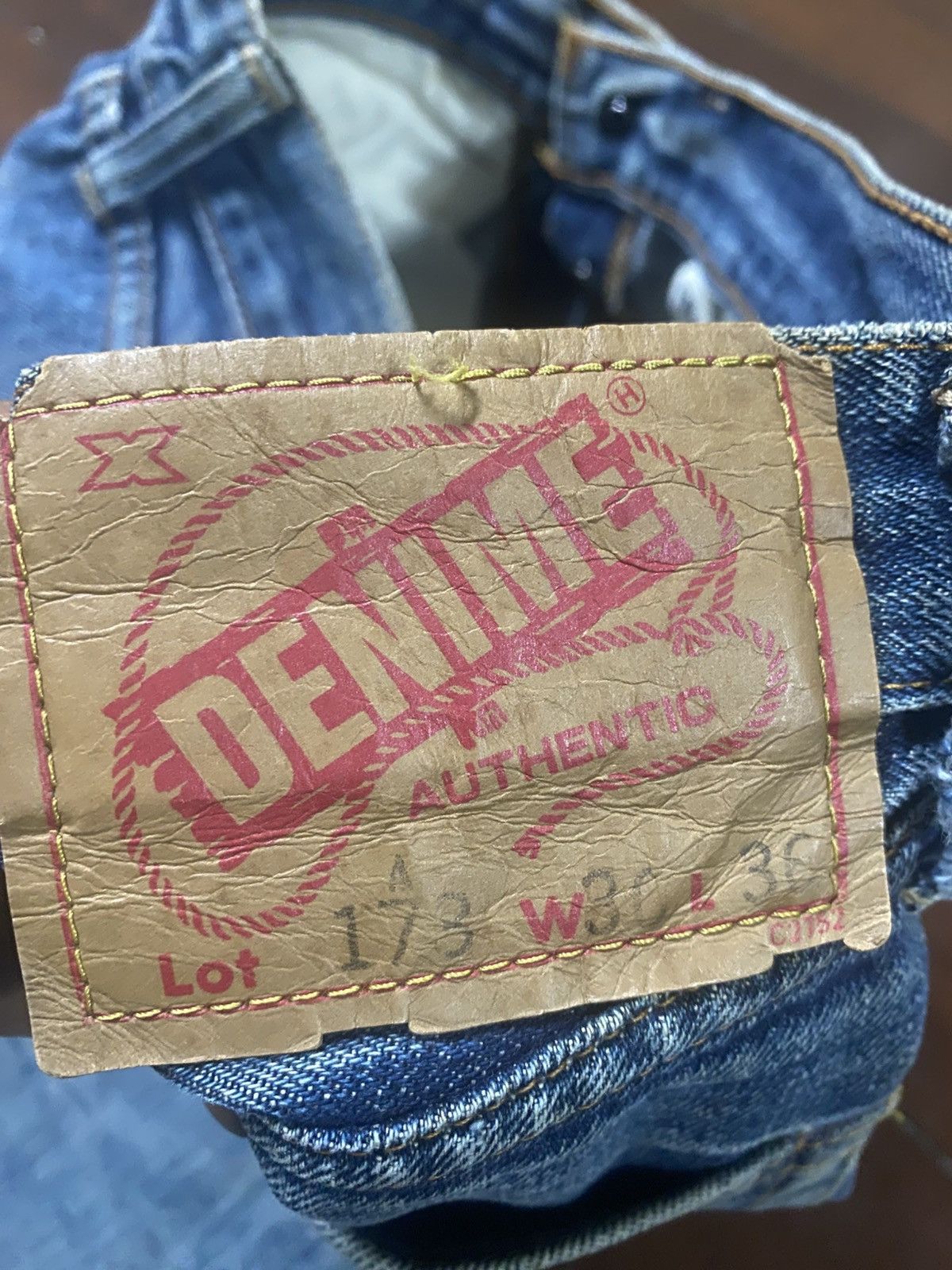 Denime Rare vintage 90s Denime Japan Distressed mud wash Selvedge Size US 30 / EU 46 - 21 Thumbnail