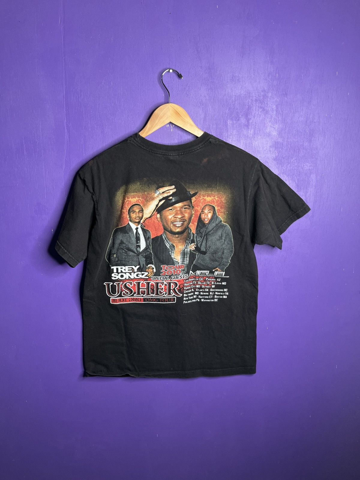 Band Tees × Vintage Vintage 2010 Usher feat Trey songz tour tee Size US M / EU 48-50 / 2 - 2 Thumbnail