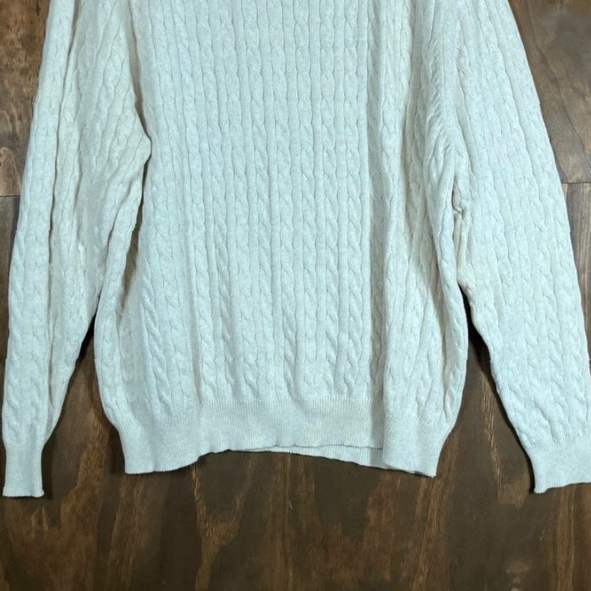 Vintage St. John's Bay Mens Sweater Cable Knit Crew Neck Super Soft Long Sleeve 2XL Cream Knit Pullover Casual Casualwear Mens Size US XXL / EU 58 / 5 - 3 Thumbnail