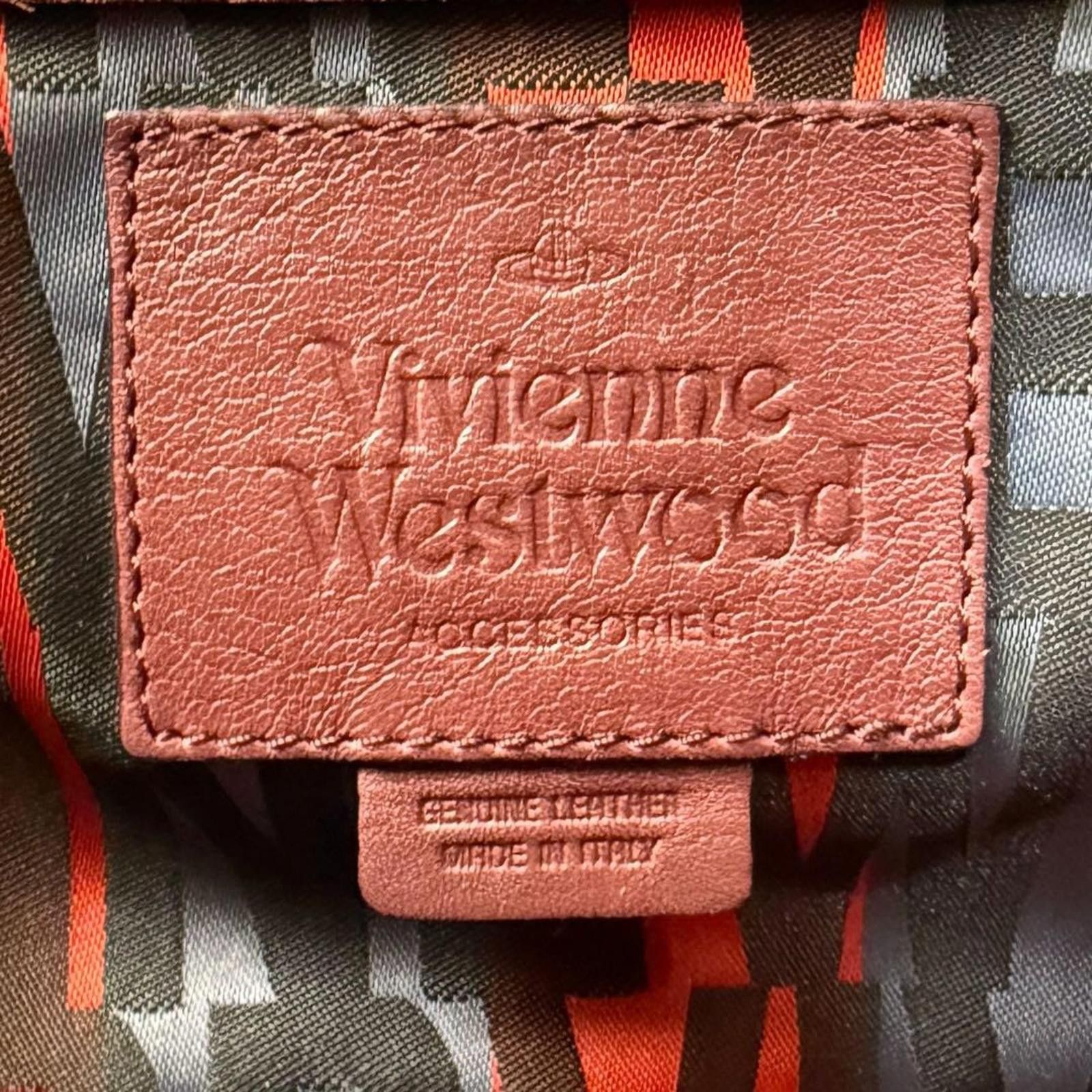 Vivienne Westwood Vivienne Westwood - Burgundy Leather Handbag with Dual Top-3 Size ONE SIZE - 9 Thumbnail