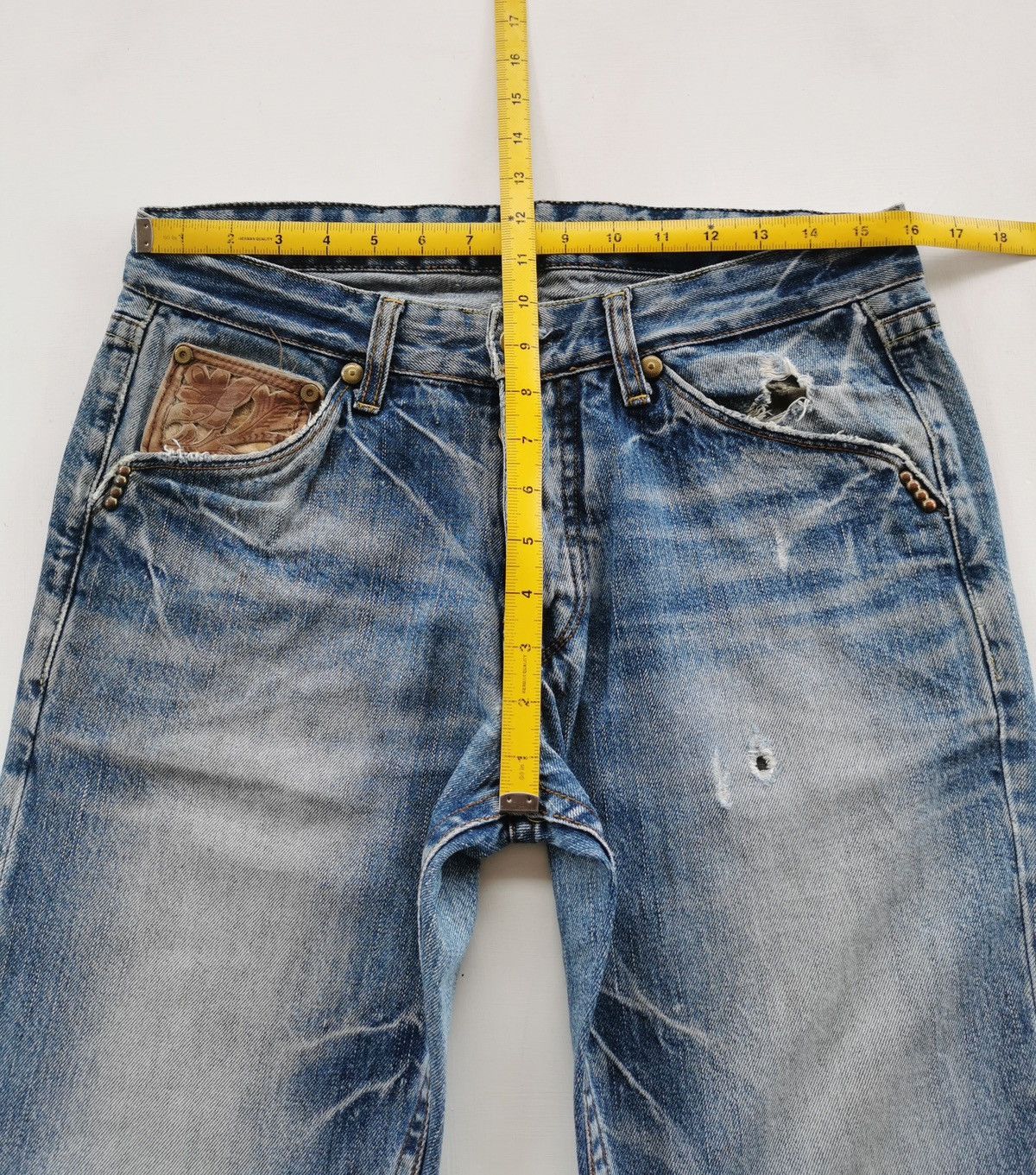 Replay Replay Distressed Denim Jeans 32/34.5 Size US 32 / EU 48 - 14 Thumbnail