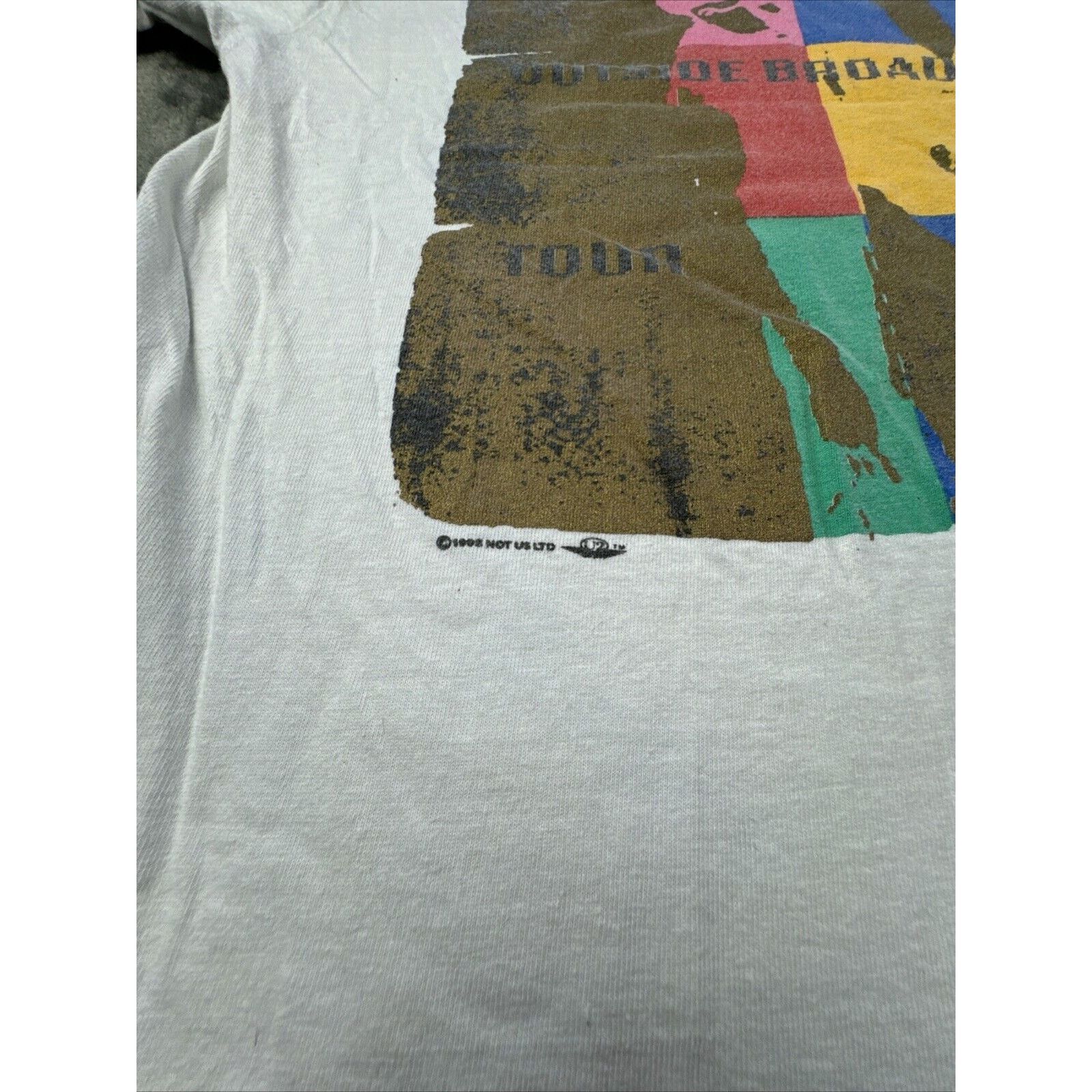 Hanes Vintage U2 Zoo Tv Outside Broadcast T-Shirt XL White Band Size US XL / EU 56 / 4 - 8 Thumbnail