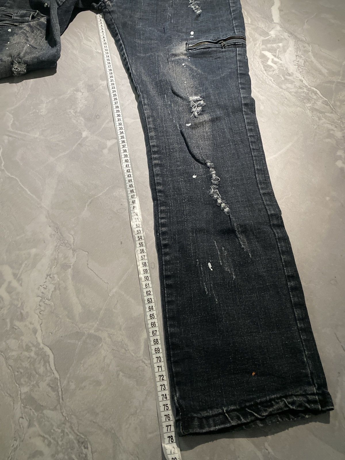 Japanese Brand Archive Paintet Zip-line Washed Distressed / Vintage Y2K Size US 36 / EU 52 - 11 Thumbnail