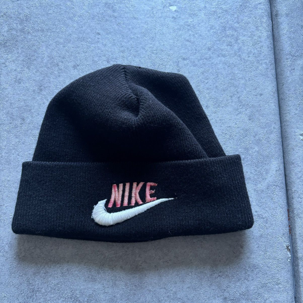 Nike Vintage black nike embroidered beanie Size ONE SIZE - 3 Thumbnail