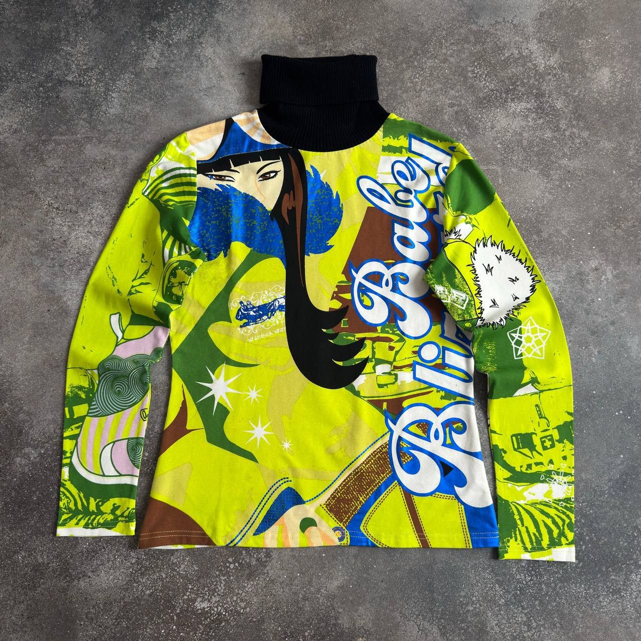 Custo Barcelona × Japanese Brand Custo Barcelona Y2K Vintage Lady Printed Long Sleeve Top Size L / US 10 / IT 46 - 1 Thumbnail