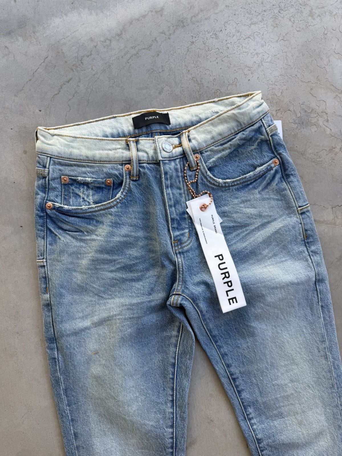 Purple Brand Purple Brand P001 Skinny Basalt Jeans Light Indigo 28 Waist Size US 28 / EU 44 - 3 Thumbnail