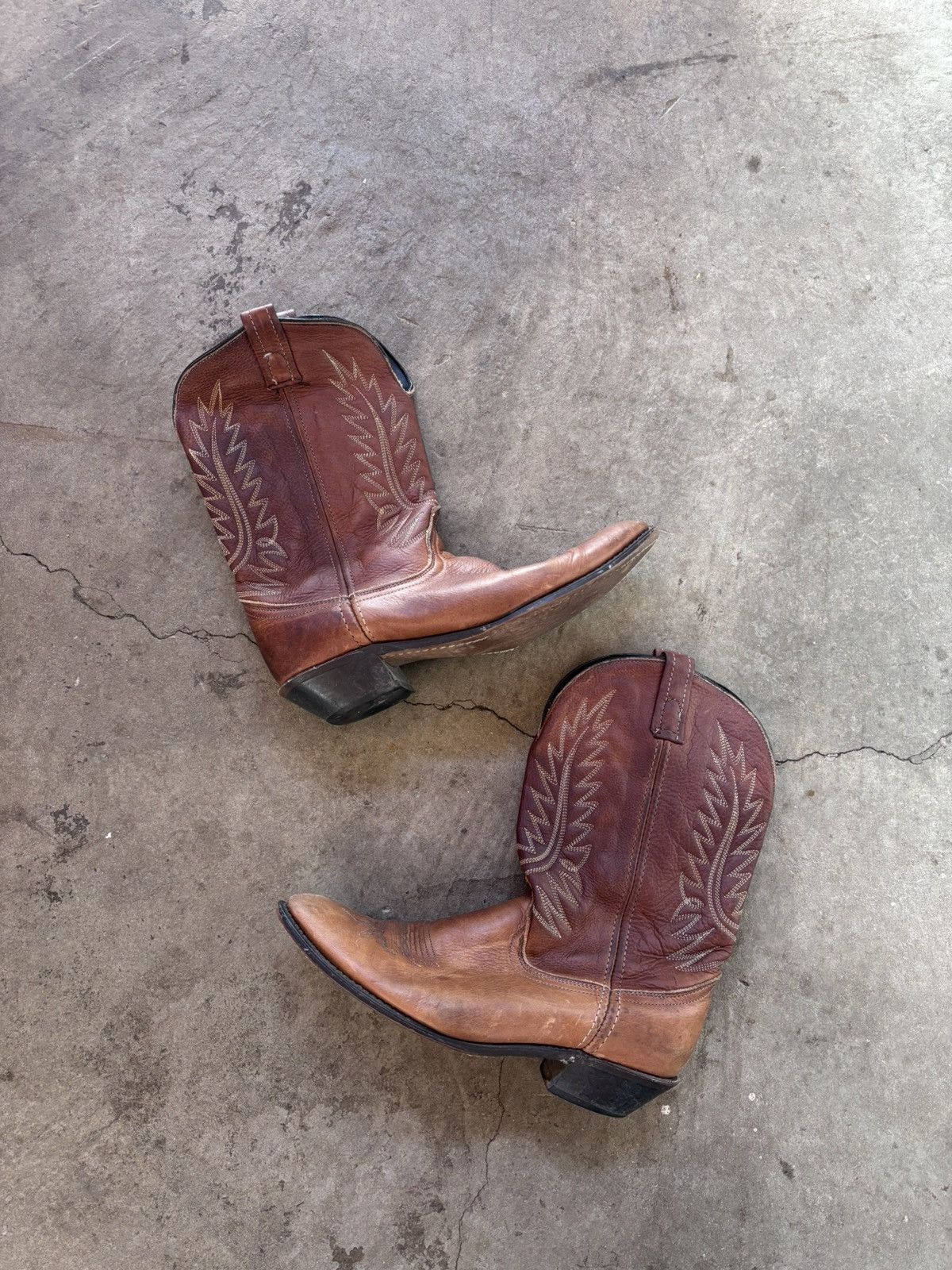 Vintage Texas Brand Campus Boots Men\'s 9.5D M 63 Western Workwear Vintage Dingo 1969 boots Mens 10 1/2 D | Mercari main image 3