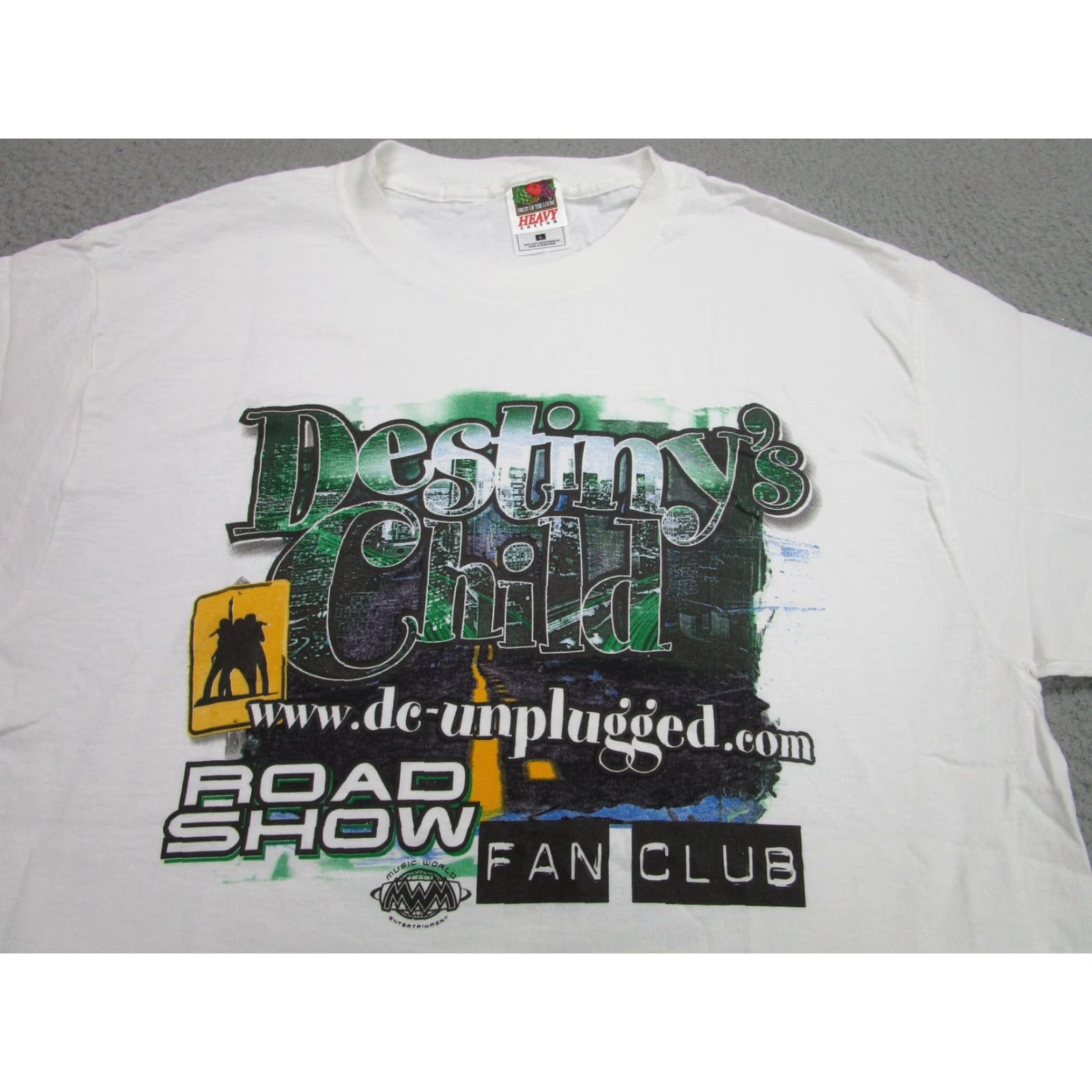 Fruit Of The Loom VINTAGE Destiny's Child Shirt Mens Large White Road Show Fan Club 2000s Y2K Size US L / EU 52-54 / 3 - 3 Thumbnail