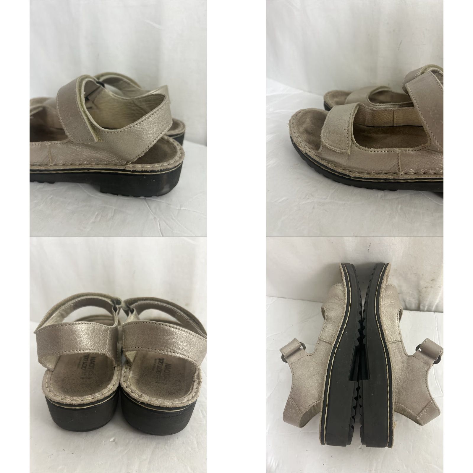 Vintage VINTAGE Naot Sandal Enid 36 Metallic Gold Leather Strappy Hook Loop Womens US 5-5.5 Size US 6 / IT 36 - 8 Thumbnail
