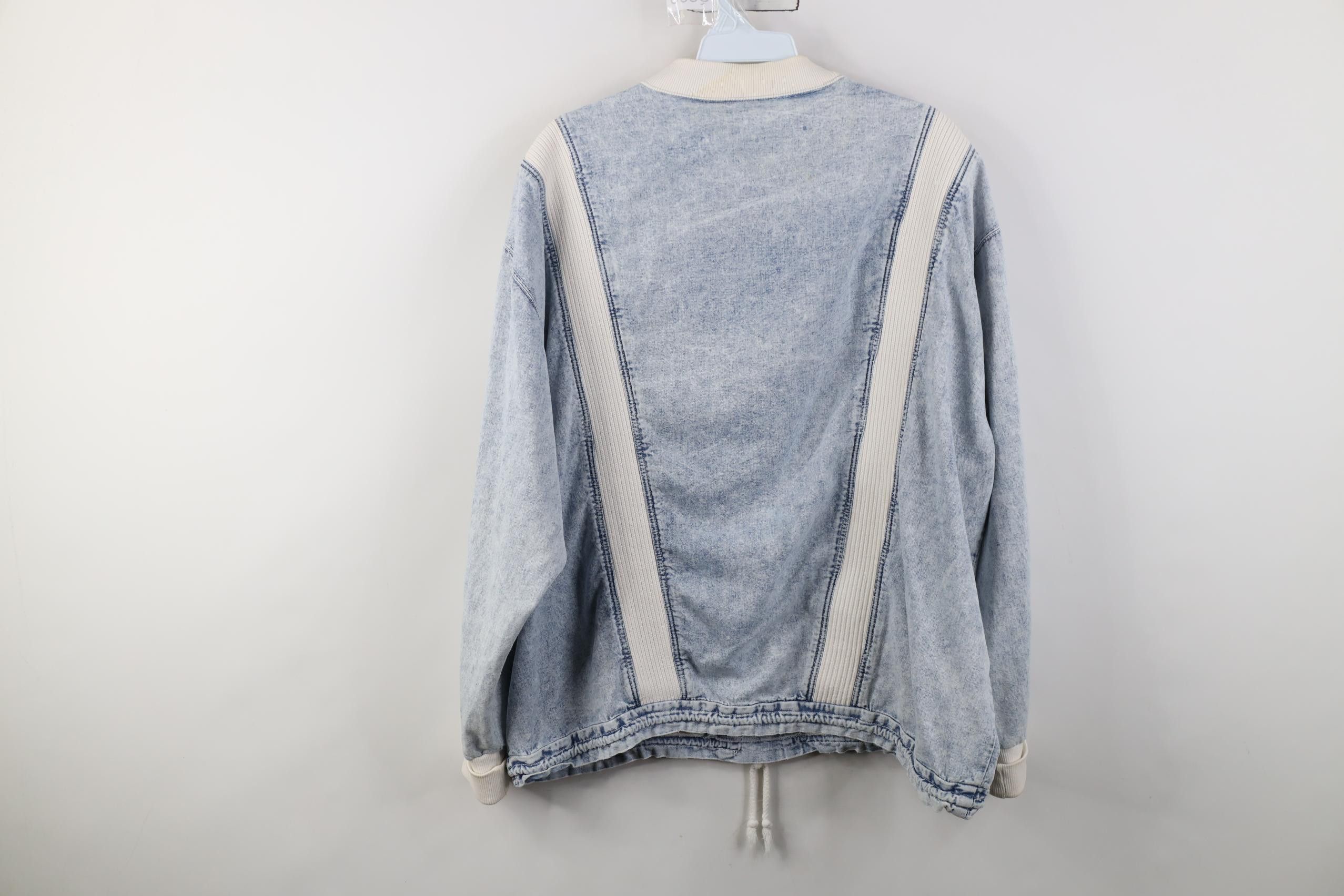 Vintage Vintage 90s Streetwear Acid Wash Denim Pullover Jacket Blue Size XL / US 12-14 / IT 48-50 - 16 Thumbnail