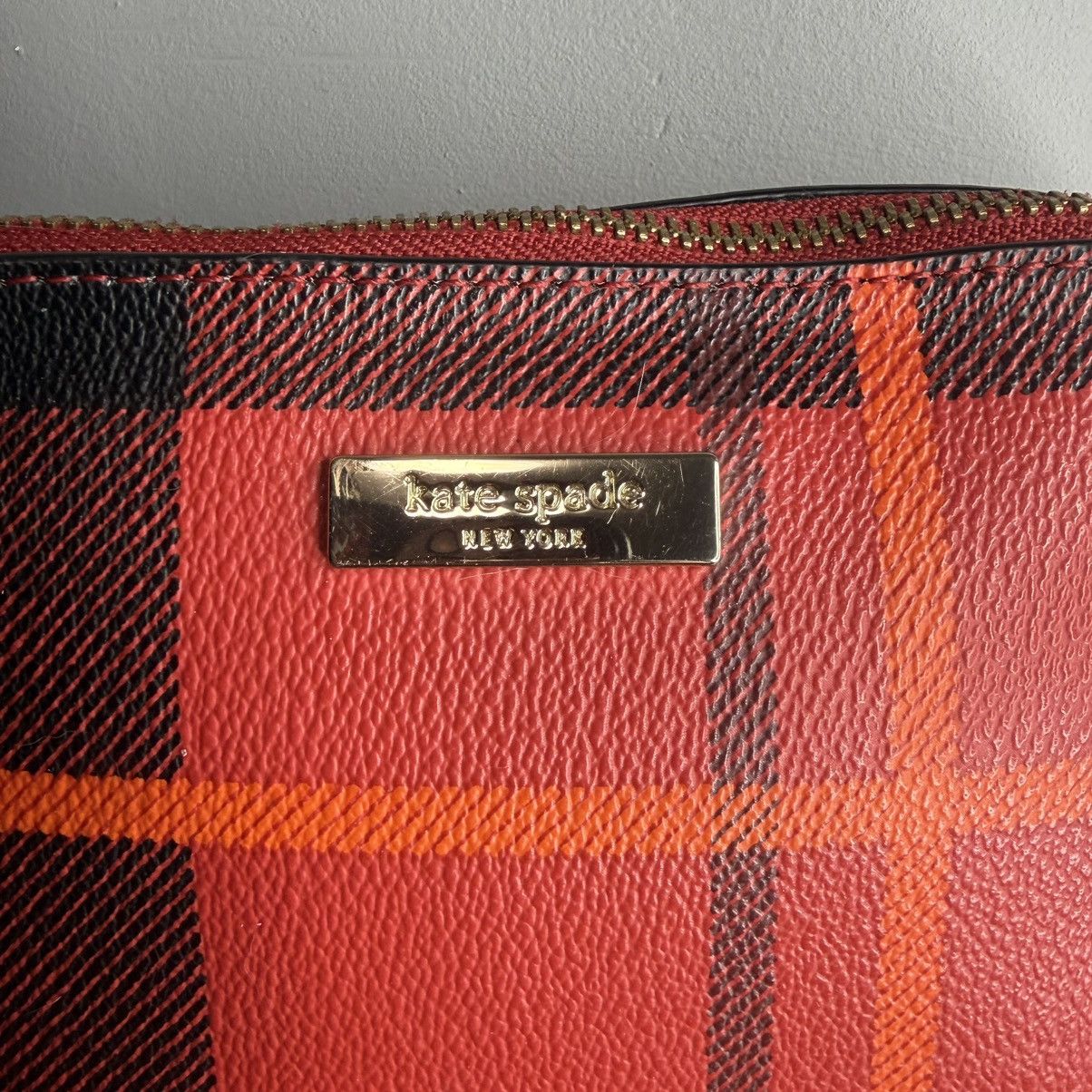 Kate Spade kate spade Red and Black Plaid Crossbody with Orange Accent Size ONE SIZE - 2 Thumbnail