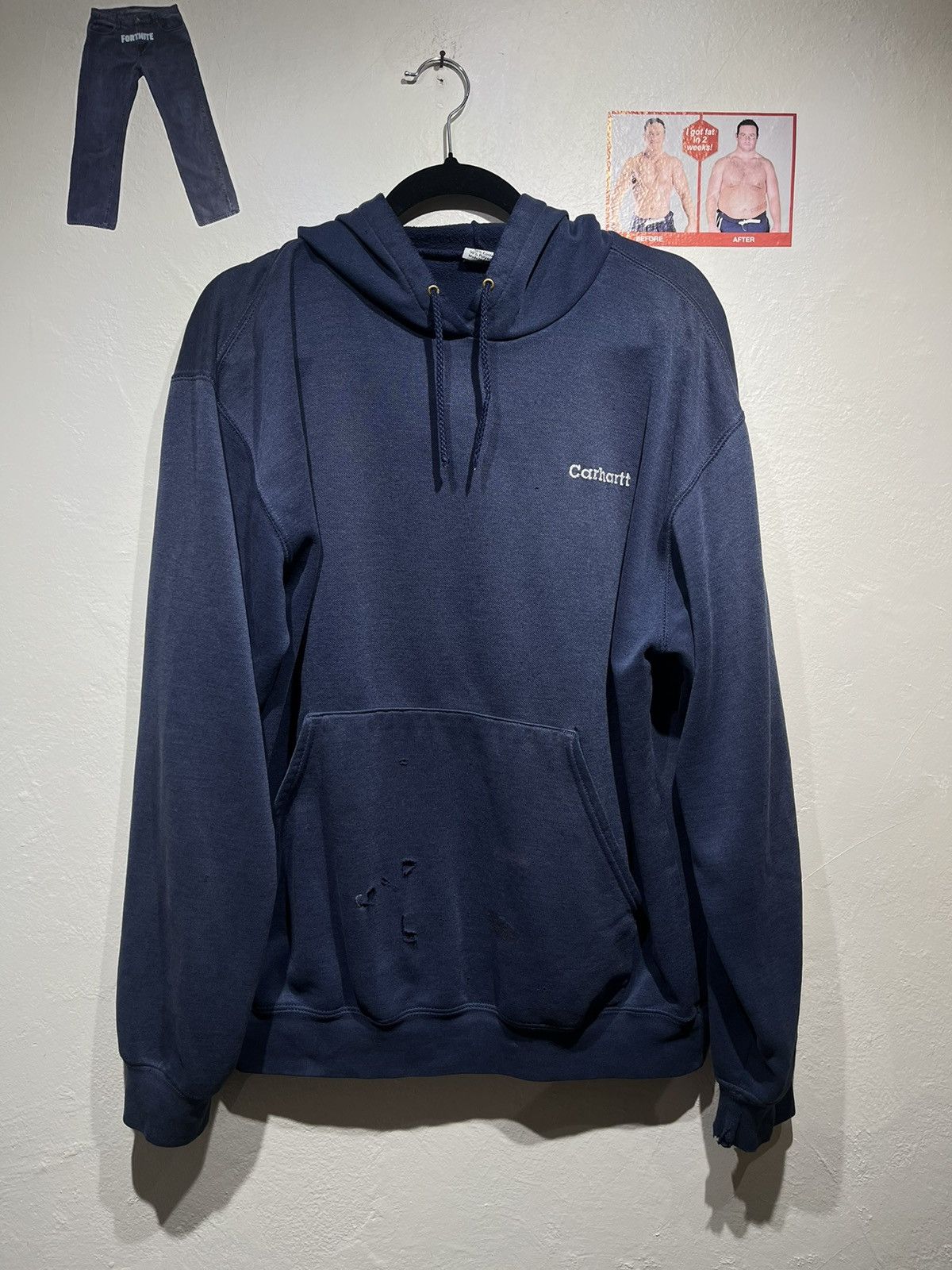 Carhartt × Vintage Vintage Carhartt distress hoodie Size US L / EU 52-54 / 3 - 1 Thumbnail