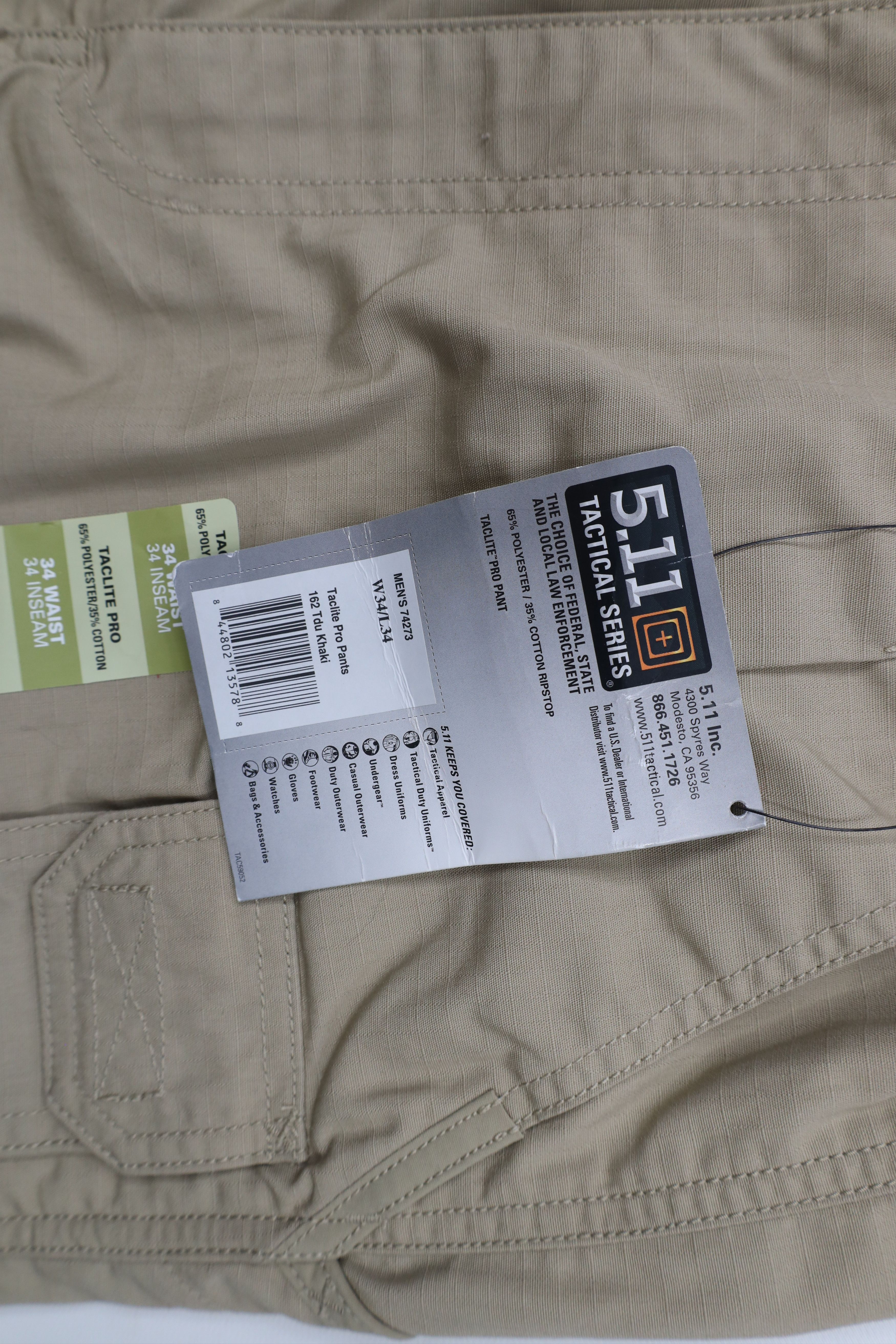 Vintage New 5.11 Tactical Series Taclite Pro Cargo Pants Beige Khaki Size US 34 / EU 50 - 6 Thumbnail