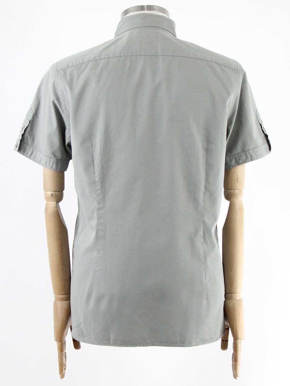 Ted Baker TED BAKER Grey cotton shirt with short sleeves Size US M / EU 48-50 / 2 - 3 Thumbnail