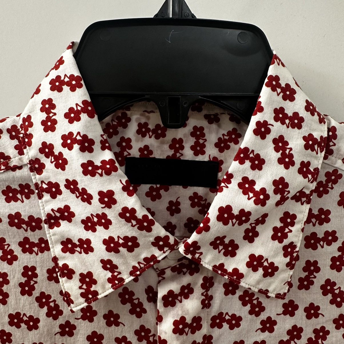 Burberry Rare Burberry Prorsum Red Flower Print Short Sleeve Shirt Size US S / EU 44-46 / 1 - 5 Thumbnail