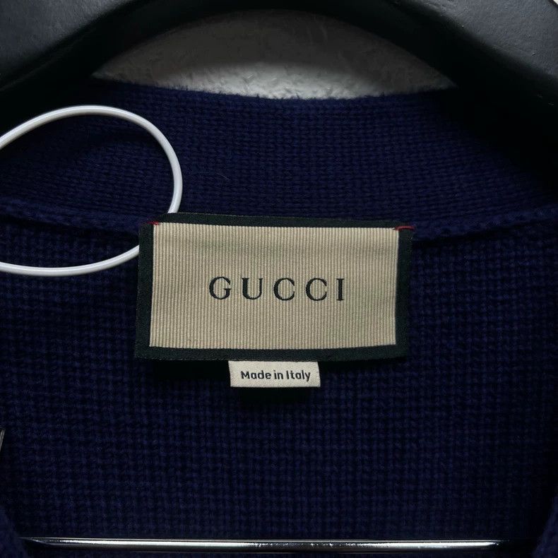 Gucci Gucci Flame Logo Color Block Knitted Embroidered Cardigan j Size US L / EU 52-54 / 3 - 5 Thumbnail