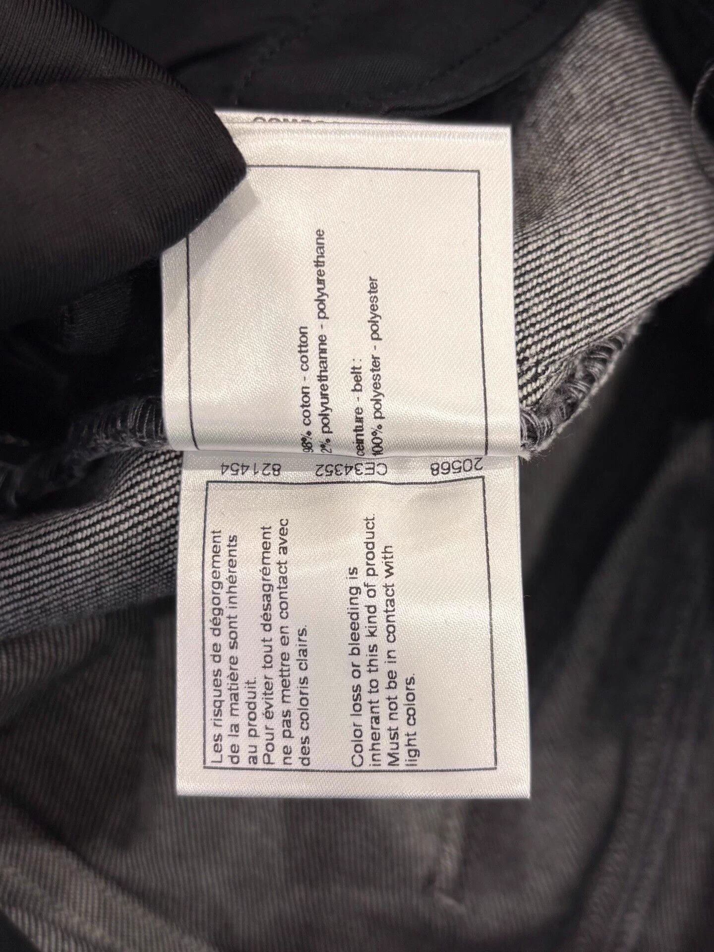 Chanel Chanel Silver CC Button Logo Black Women's Jeans Size 26" / US 2 / IT 38 - 7 Thumbnail