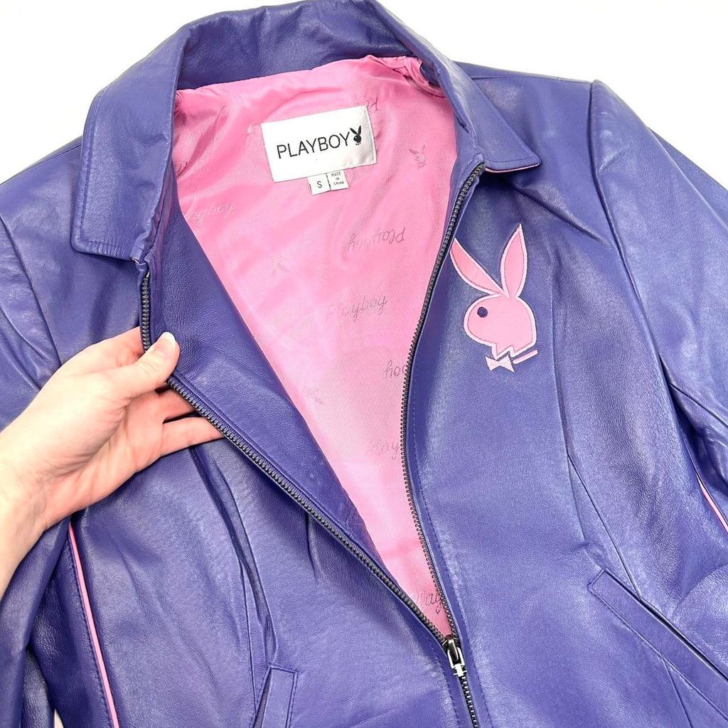 Playboy y2k Playboy purple genuine leather purple jacket Size S / US 4 / IT 40 - 6 Thumbnail