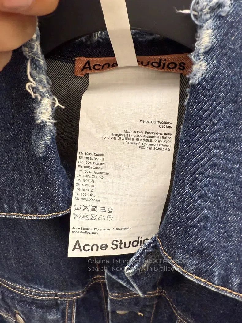 Acne Studios Acne Studios Raw Wash Distressed Denim, Jacket and Shorts Size US XXS / EU 40 - 4 Thumbnail