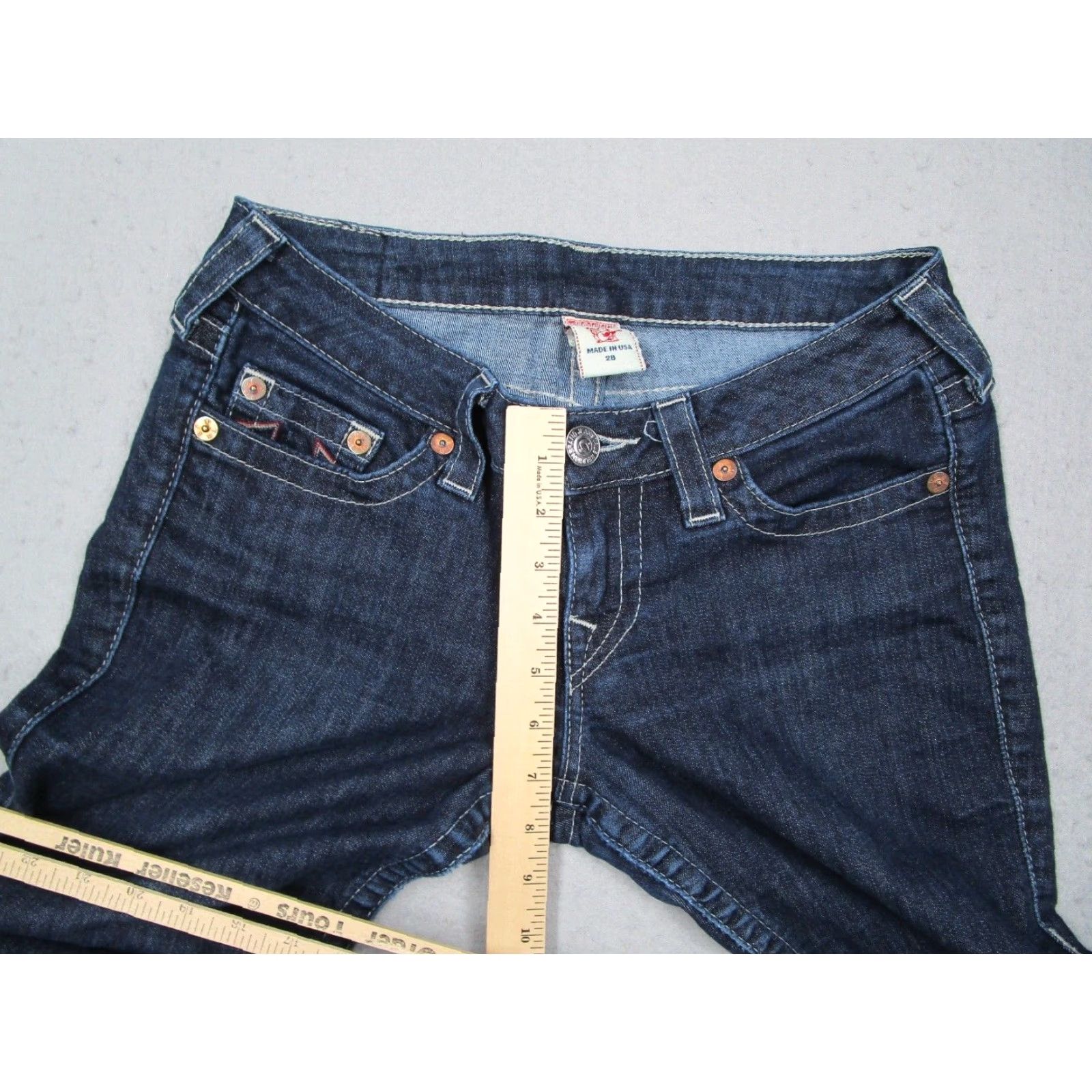 True Religion True Religion Jeans Womens 28 Blue Skinny Low Rise Denim Made in USA 30x32 Womens Size 28" / US 6 / IT 42 - 6 Thumbnail