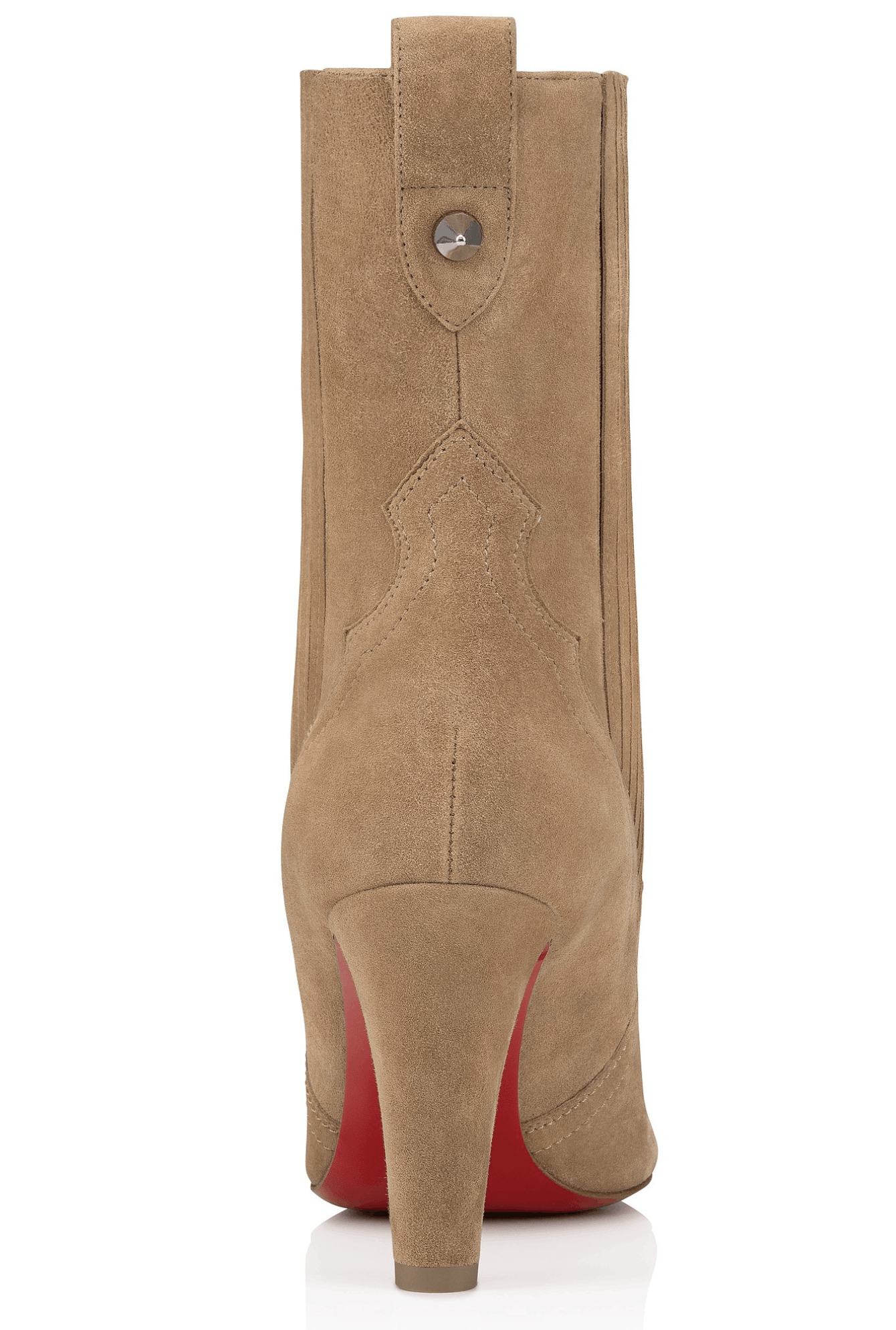 Christian Louboutin Santigag 85 Lionne Beige Suede Western Ankle Heel Boot 39.5 Size US 9.5 / IT 39.5 - 13 Thumbnail