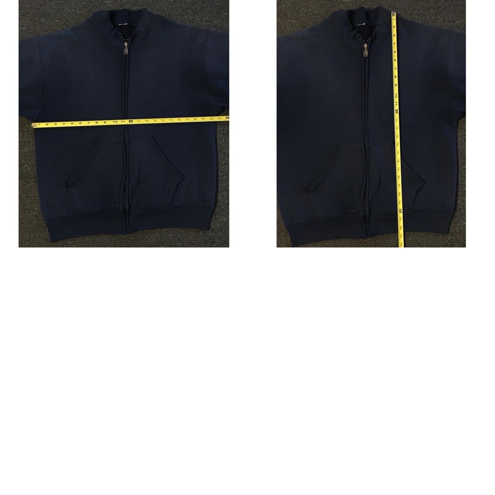 Russell Athletic VINTAGE Russell Athletic Hoodie M Navy Blue Distressed Cardigan Zip Up Sweatshirt 90s Punk Rock Urban USA Mens Size US M / EU 48-50 / 2 - 9 Thumbnail