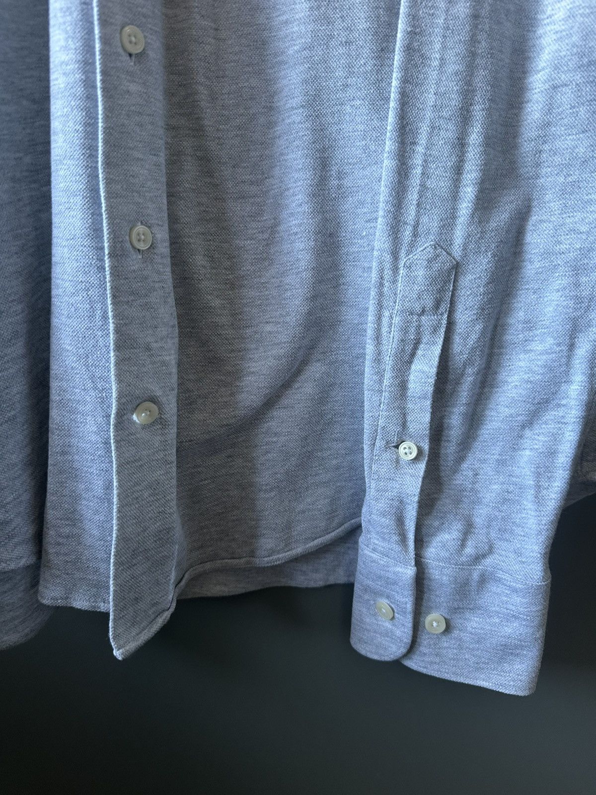 Suitsupply Suitsupply Gray Slim Fit Cotton Shirt Size 38/15 Size US S / EU 44-46 / 1 - 5 Thumbnail