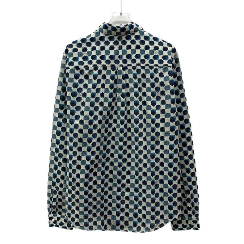 Louis Vuitton Louis Vuitton Blue polka-dot cotton long-sleeve shirt with Size US L / EU 52-54 / 3 - 2 Thumbnail