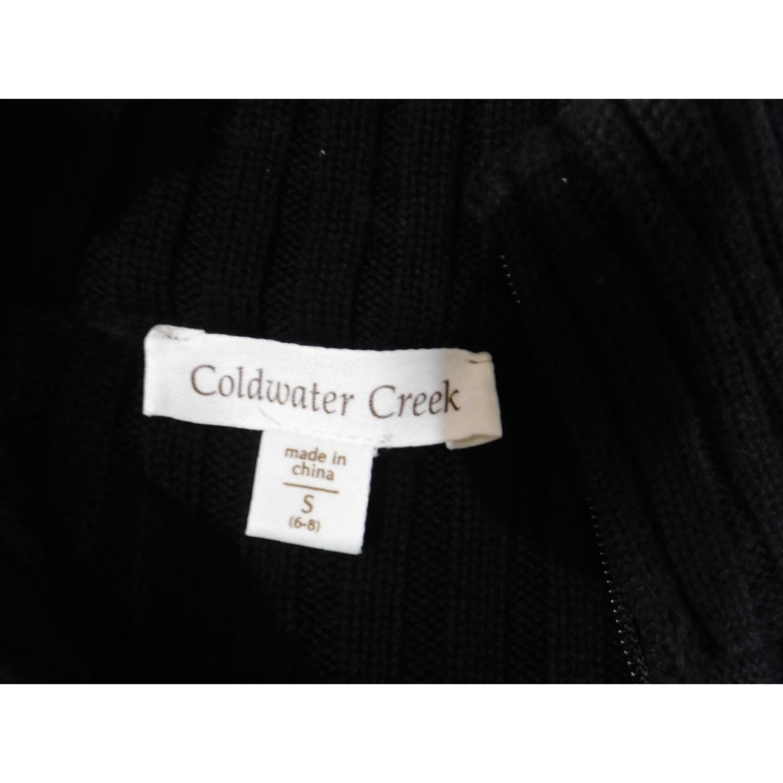 Coldwater Creek Coldwater Creek Sweater Womens Small Black Zip Mock Knit Stretch Cotton Classic Knit Sweater Size S / US 4 / IT 40 - 4 Thumbnail