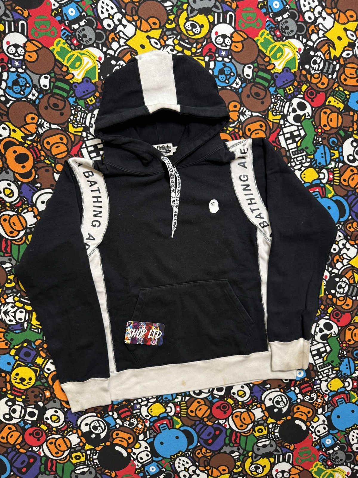 Bape A Bathing Ape Black Script Pullover Hoodie Size US M / EU 48-50 / 2 - 2 Thumbnail