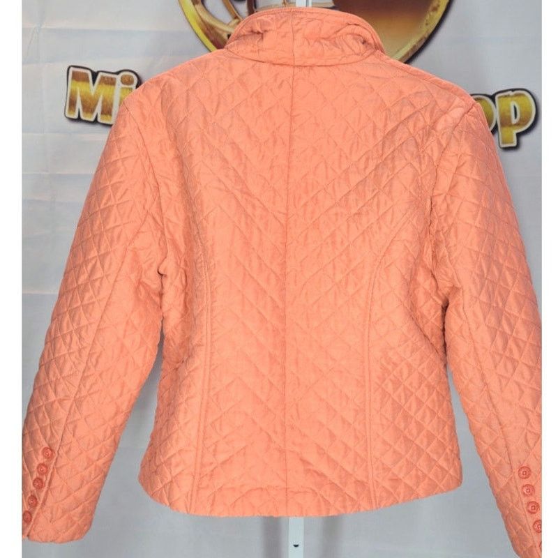 Other Bobby Chan Peach Quilted Silk Jacket - Size Large Size L / US 10 / IT 46 - 2 Thumbnail