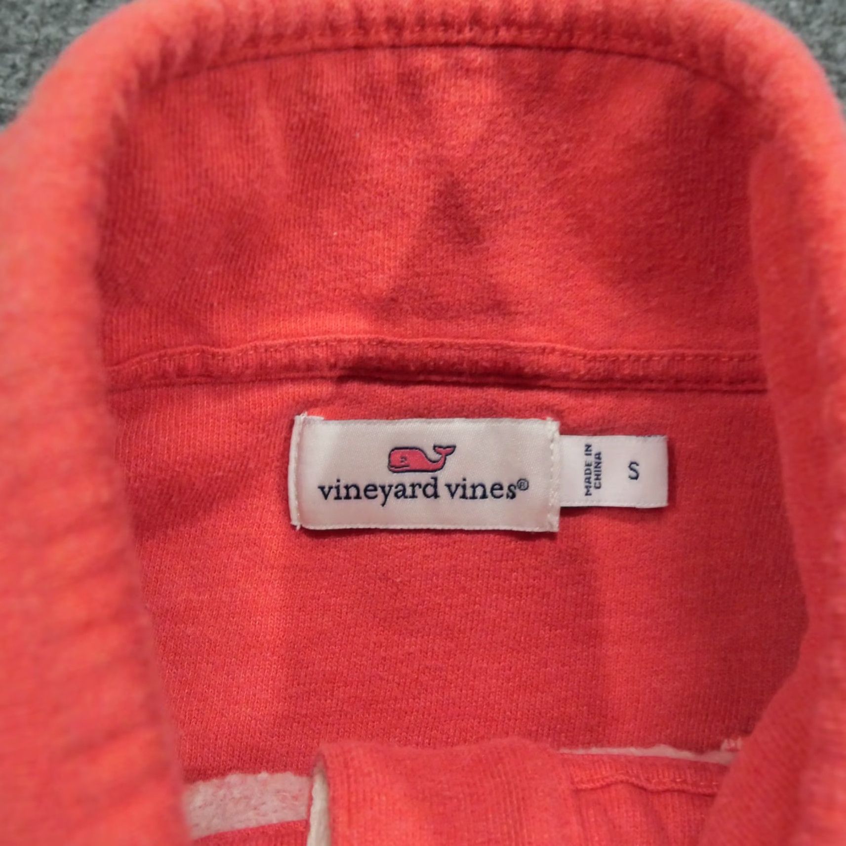 Vineyard Vines Vinyard Vines Sweatshirt Womens Small Pink Henley Mock Neck Pockets Whale Casual Pullover Size S / US 4 / IT 40 - 7 Thumbnail