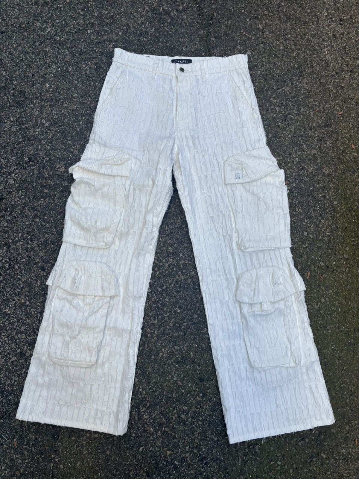 AMIRI White Baggy Trousers