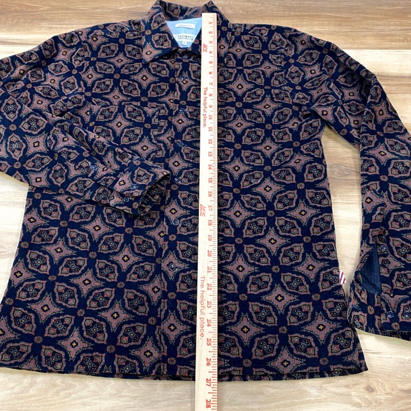 Vintage Freemans Sporting Club Shirt Mens XS Medallion Corduroy Heritage Navy USA Size US XS / EU 42 / 0 - 5 Thumbnail