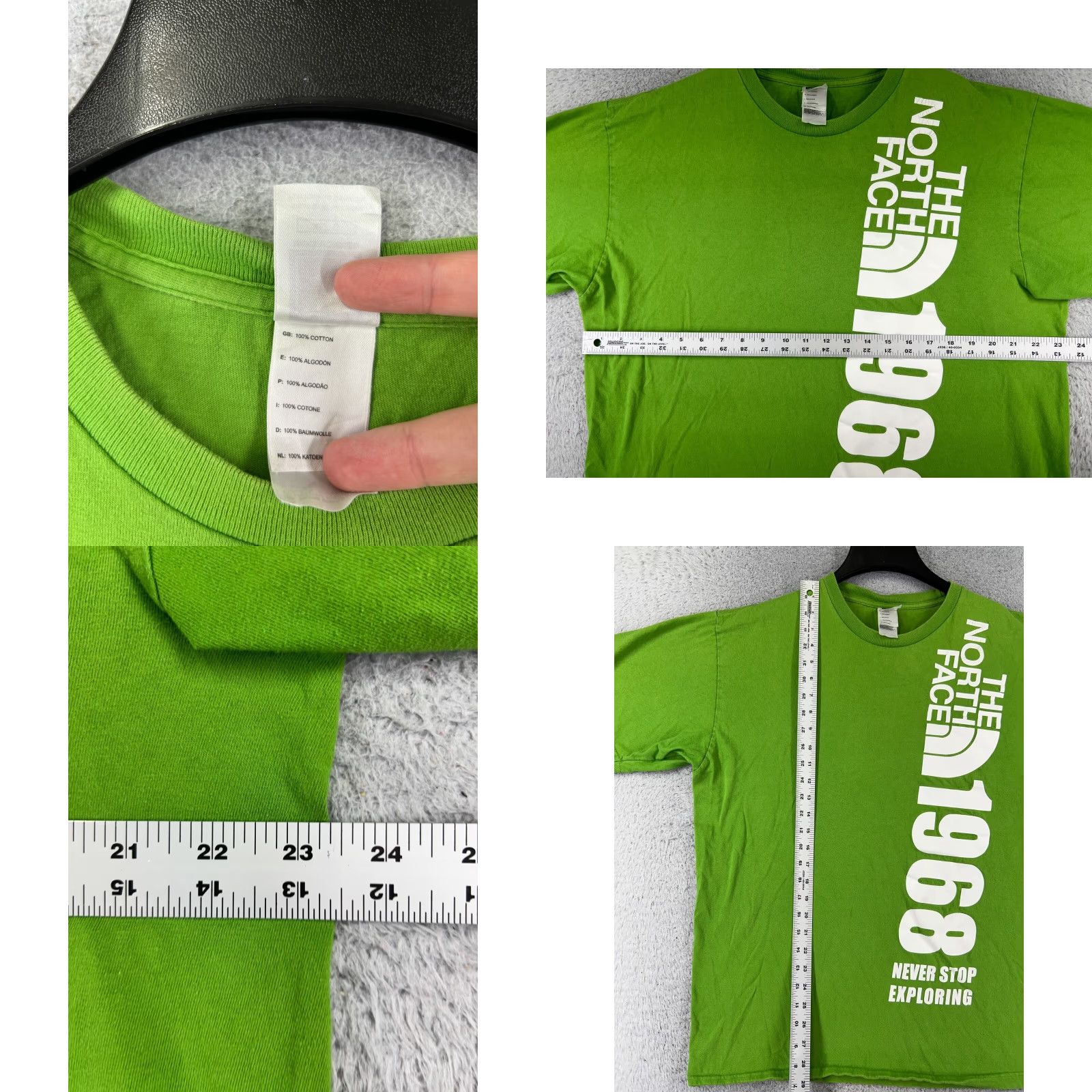 The North Face VINTAGE The North Face Shirt Mens XL Green Logo Front Short Sleeve Cotton Jersey T-Shirt 90s Outdoor Mens Size US XL / EU 56 / 4 - 8 Thumbnail