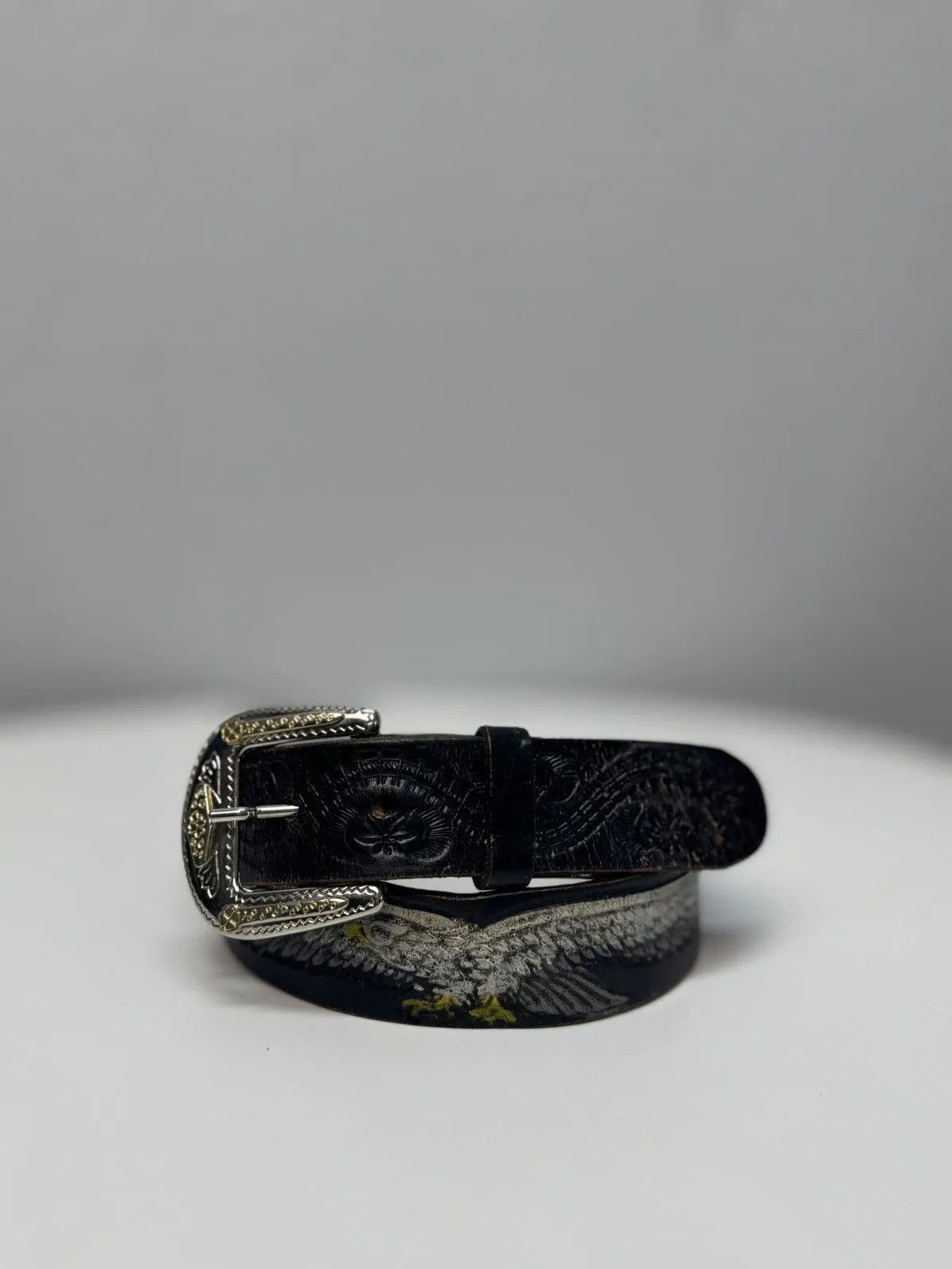 Harley Davidson Vintage 90s Japan Leather Black Belt Hysteric Glamour Style Size ONE SIZE - 8 Thumbnail