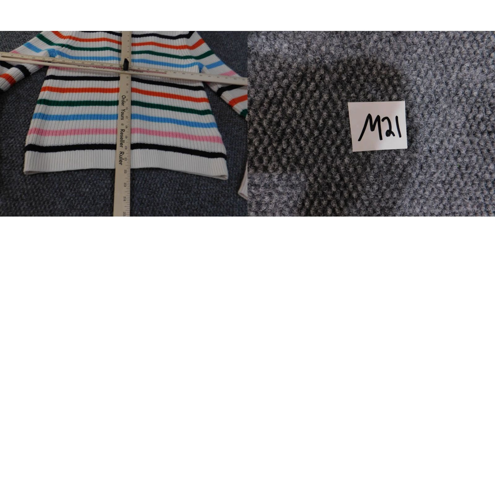 Loft LOFT Cardigan Sweater White Striped V-Neck Knit Long Sleeve M Regular Women Size M / US 6-8 / IT 42-44 - 9 Thumbnail