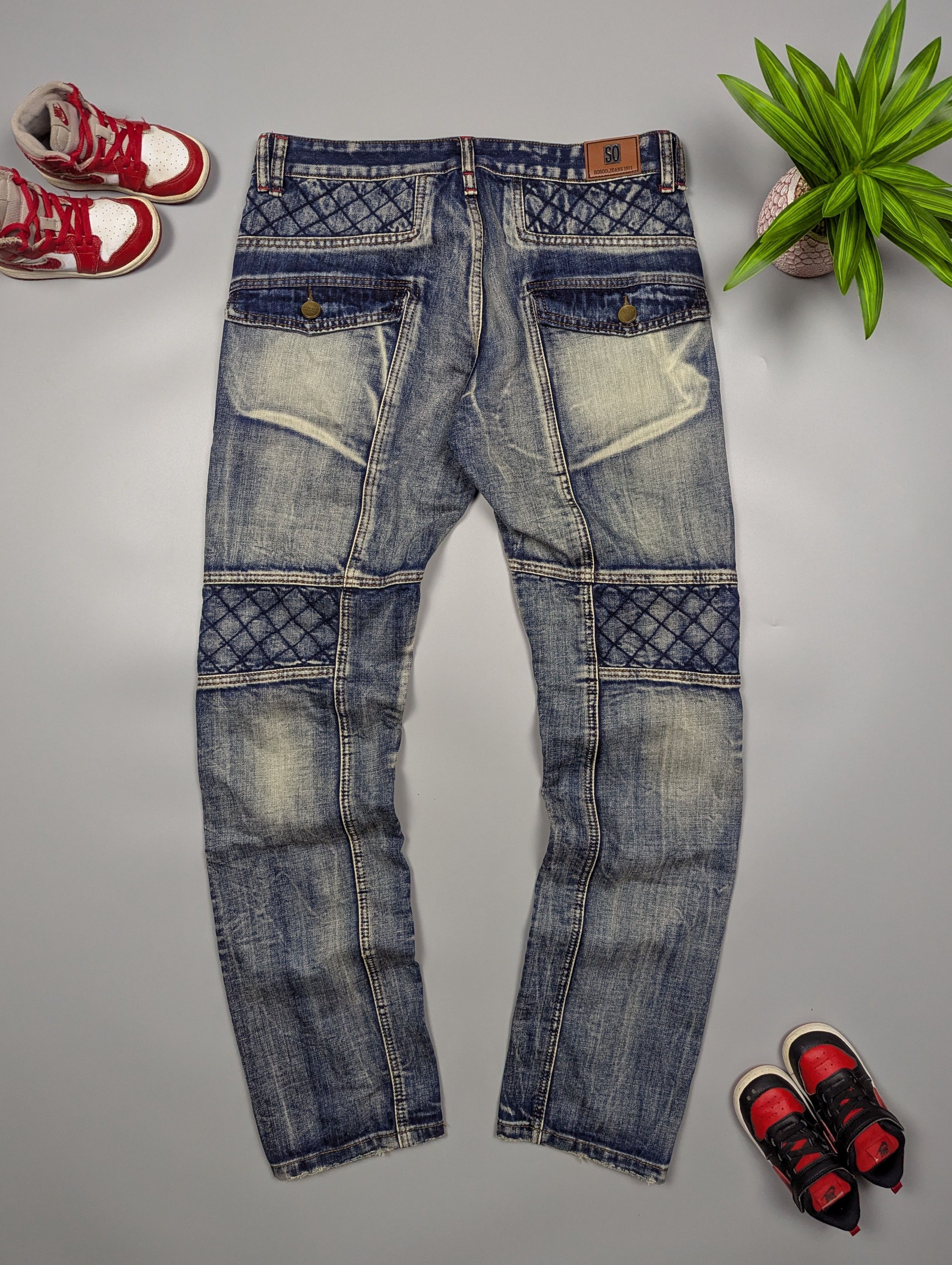 Japanese Brand × Vintage SOSOO Vintage 90s Y2K Distressed Dirty Japanese Brand Jeans Size US 31 - 8 Thumbnail