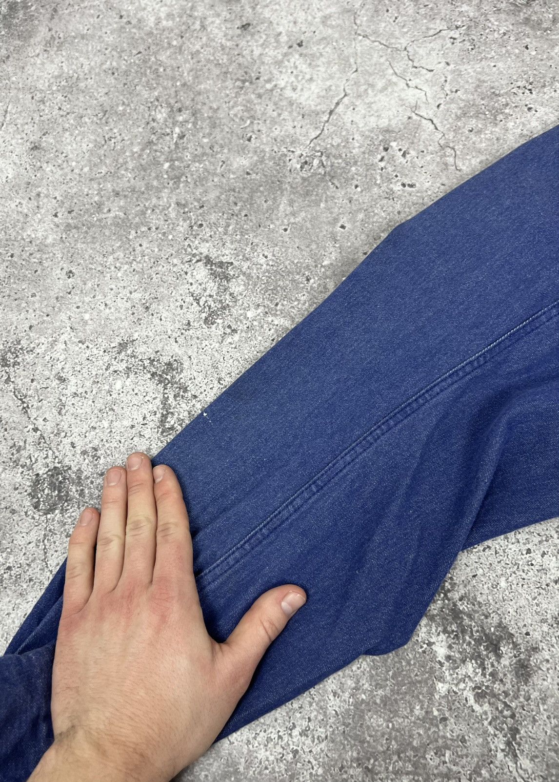 Other Vintage French Worker Work Jacket Cotton Blue Size US XL / EU 56 / 4 - 11 Thumbnail