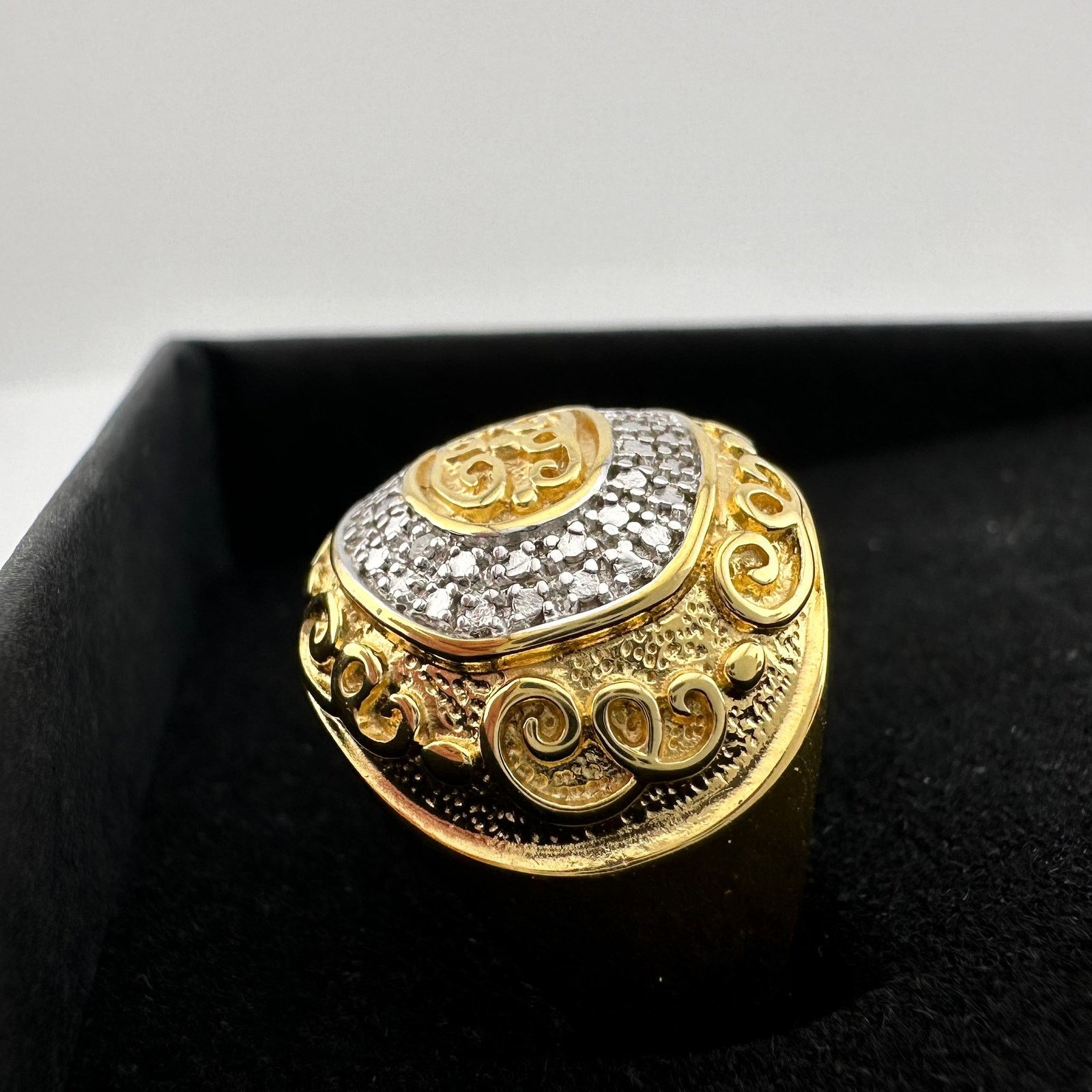 Other Gold and Silver Statement Ring with Ancient Motif - Size 7.5 Size ONE SIZE - 10 Thumbnail