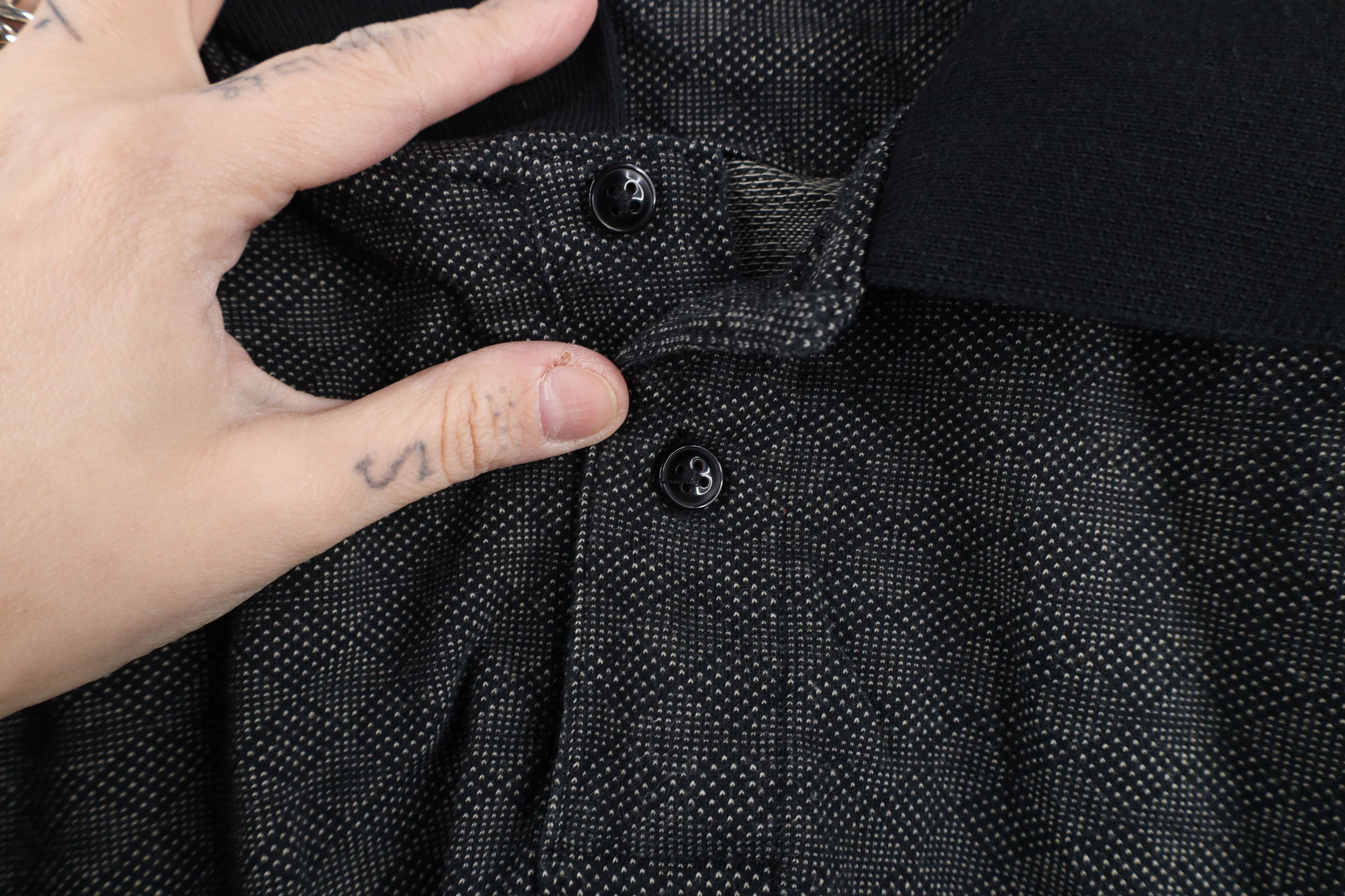 Vintage Vintage 90s Streetwear Diamond Short Sleeve Polo Shirt Black Size US XXL / EU 58 / 5 - 4 Thumbnail
