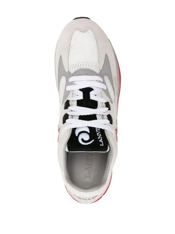 Lanvin oc11z0526 Lace-up Suede Sneakers in White Size US 11.5 / EU 44-45 - 4 Thumbnail