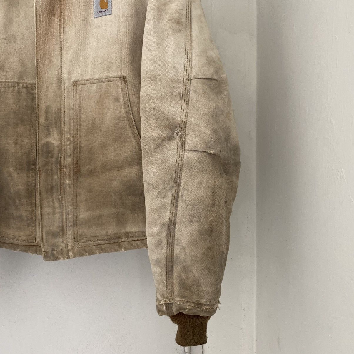 Carhartt Thrashed! VTG 90’s Carhartt Arctic Faded Dirty Work Jacket Size US M / EU 48-50 / 2 - 20 Thumbnail